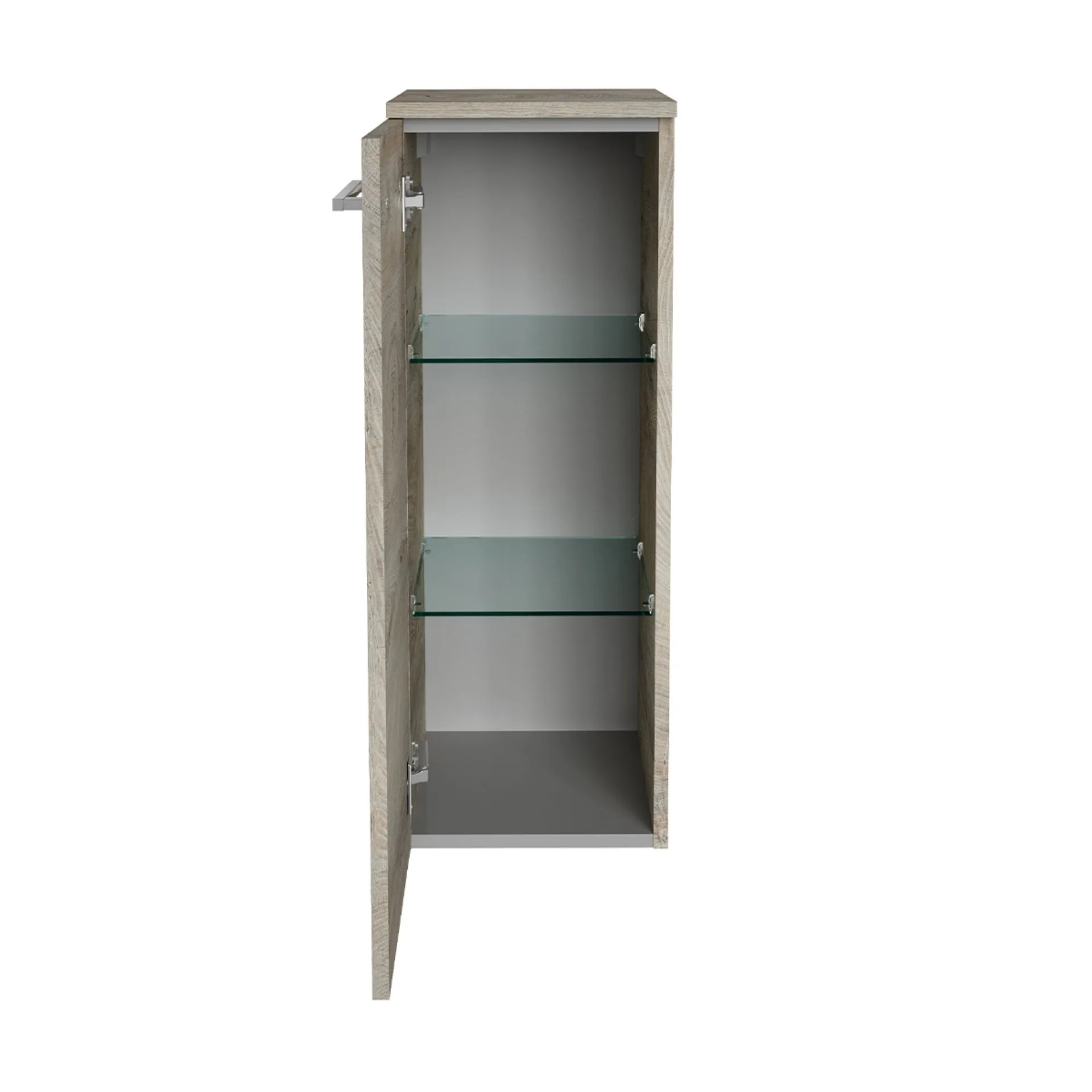 FACKELMANN B.STYLE Midischrank 30 cm breit, Braun hell, Türanschlag links