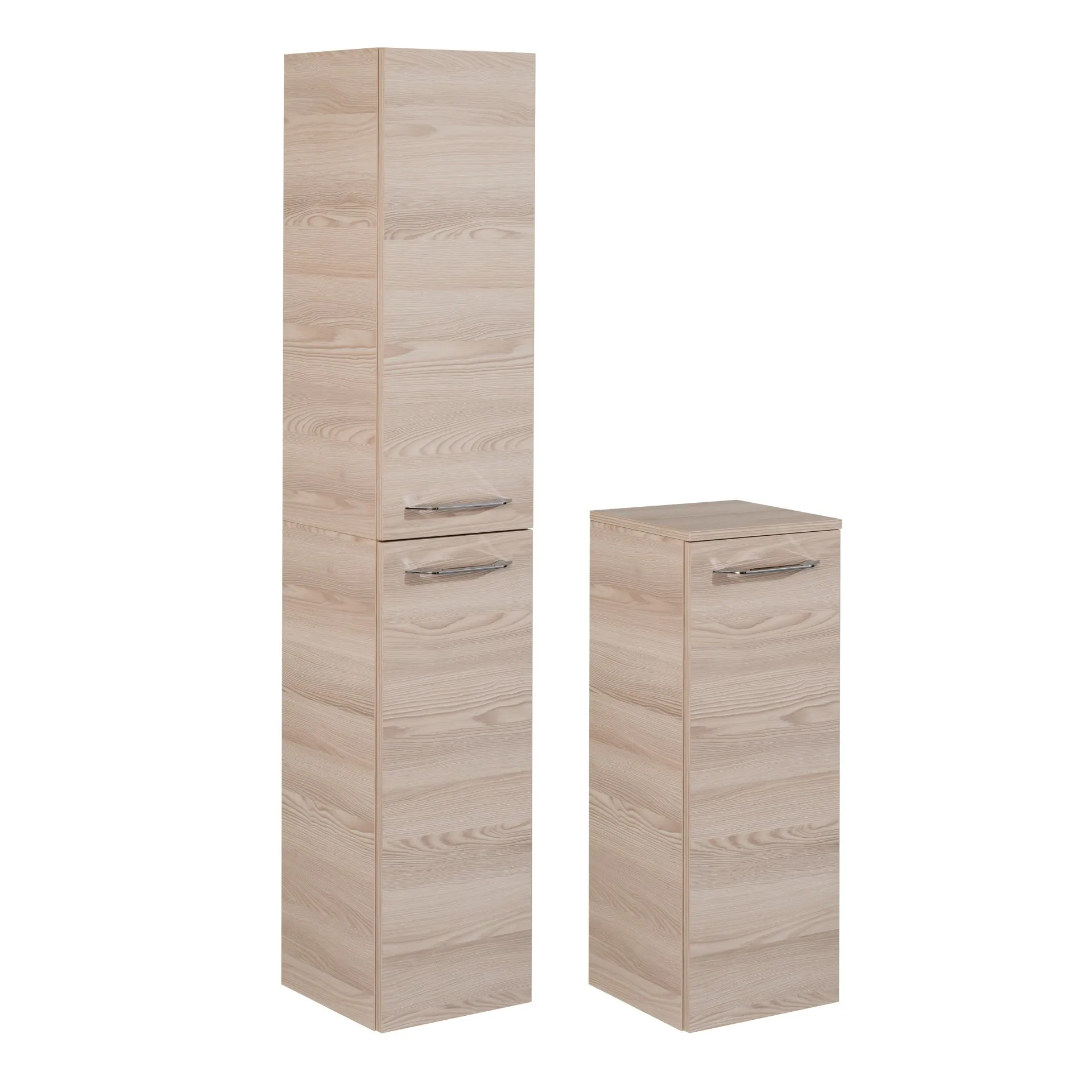 FACKELMANN B.CLEVER Hochschrank + Midischrank 31 cm breit, Braun hell