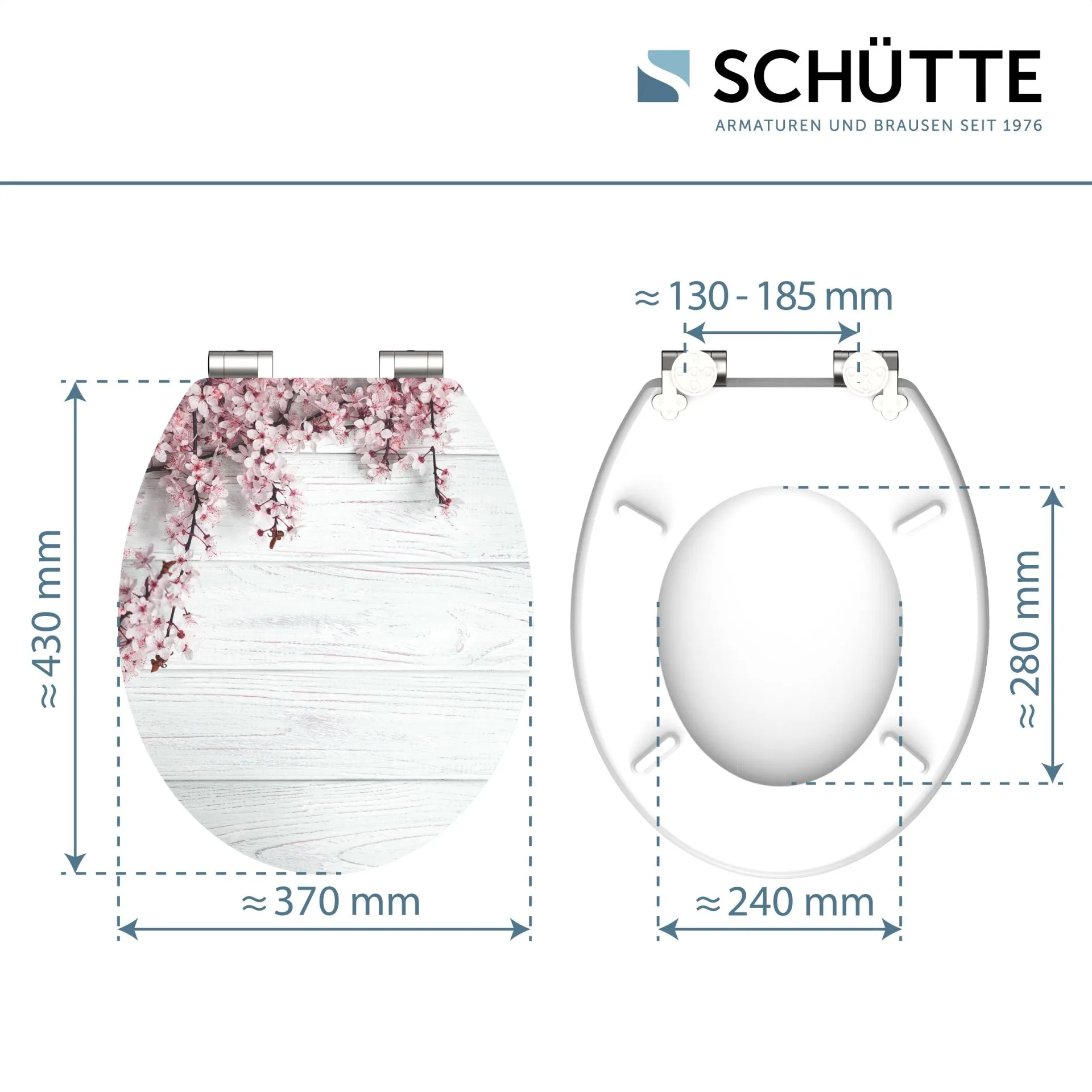 SCHÜTTE FLOWERS AND WOOD WC-Sitz, MDF HG, mit Absenkautomatik