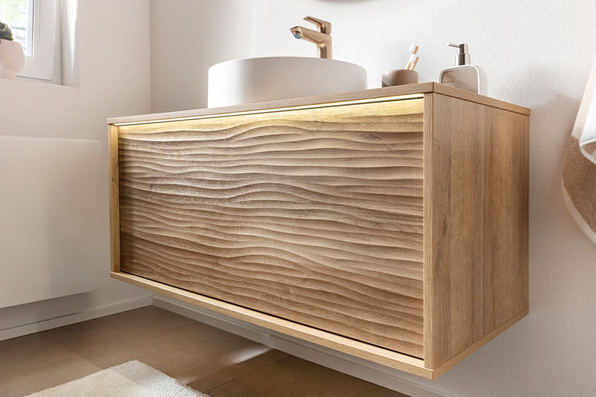 Lanzet Dune: außergewöhnliche Badmöbel in Holz rustikal