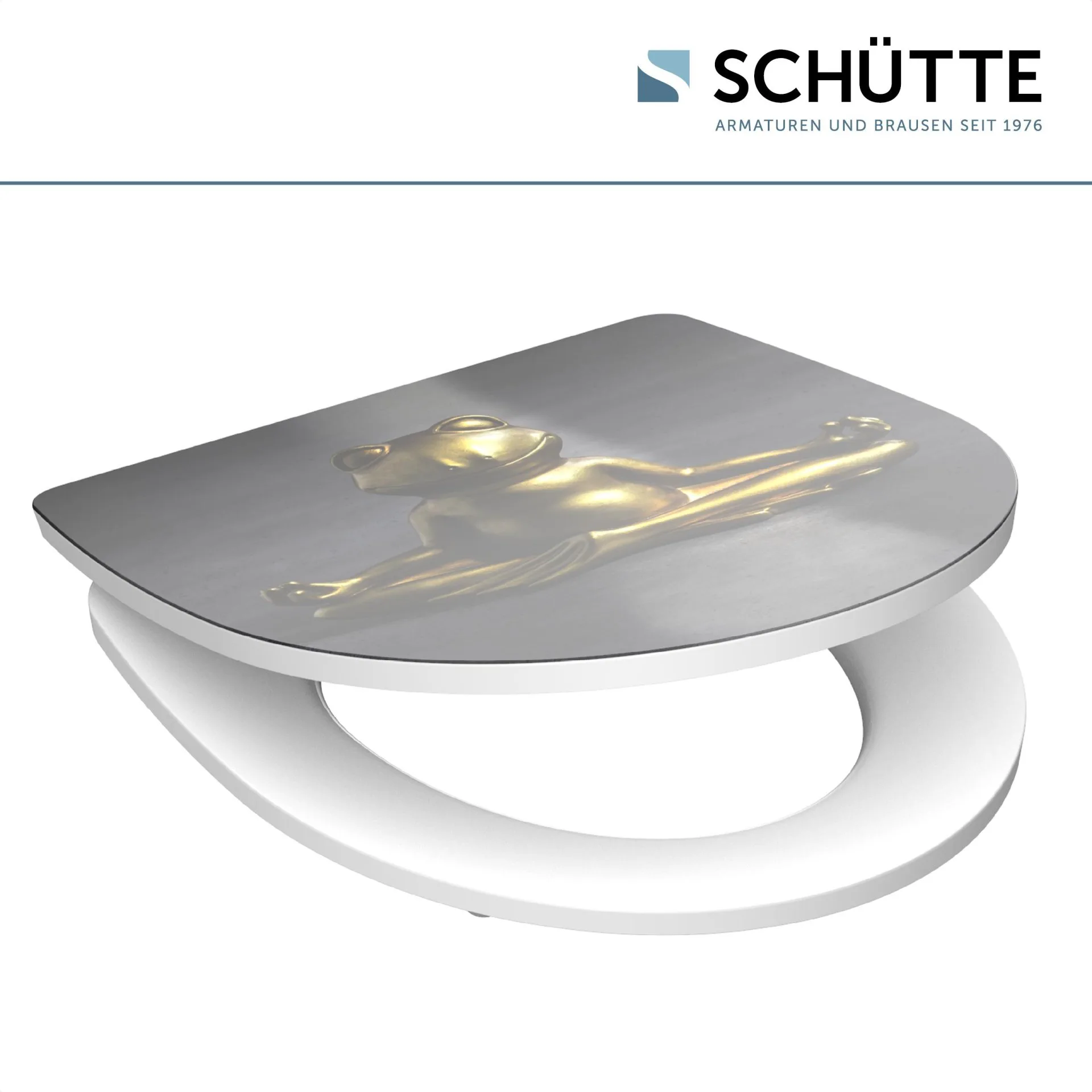 SCHÜTTE RELAXING FROG WC-Sitz, Kunststoff, mit Absenkautomatik und Schnellverschluss