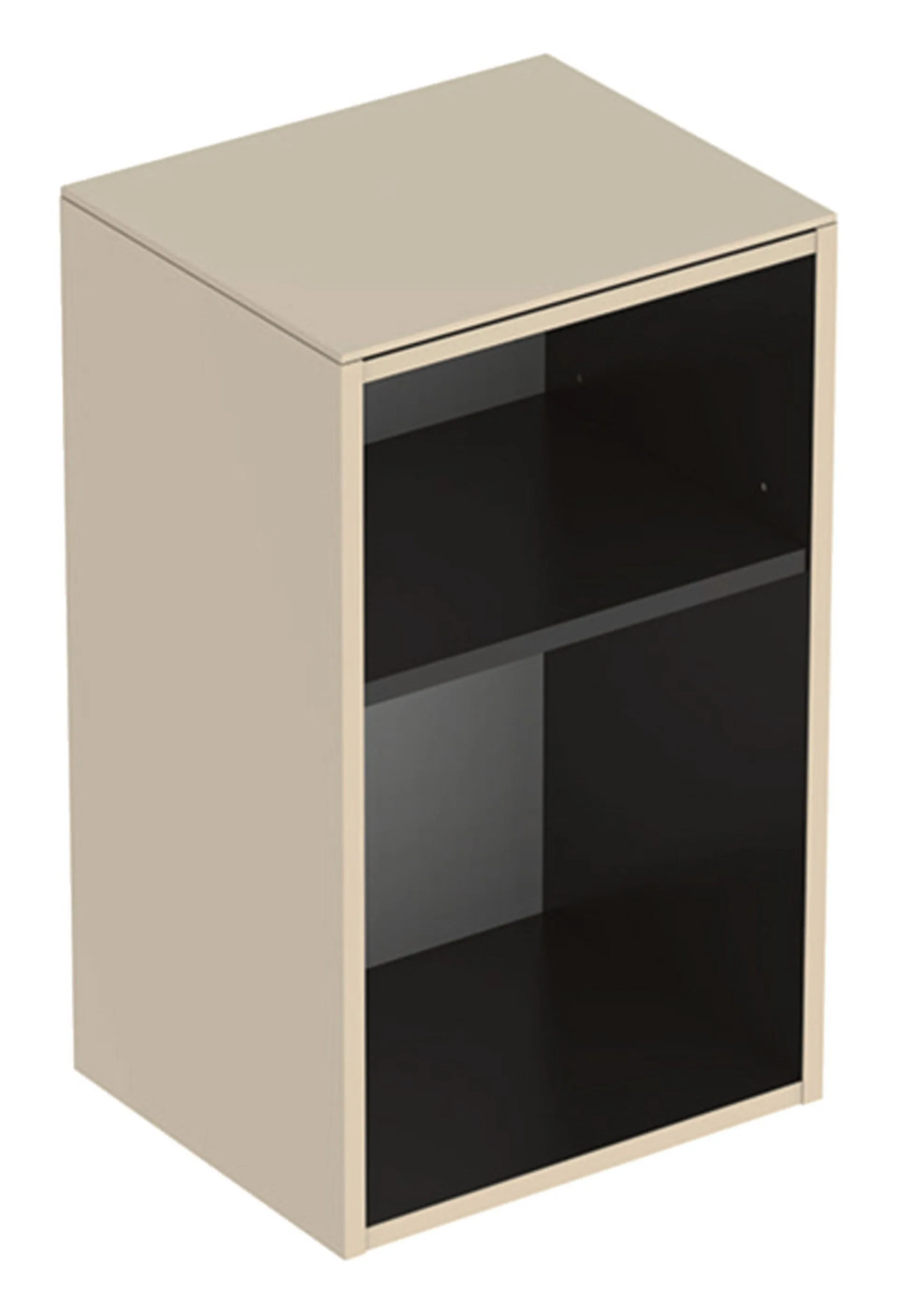 GEBERIT SMYLE SQUARE Badregal 36 cm breit, Beige/Anthrazit, 2 Fächer