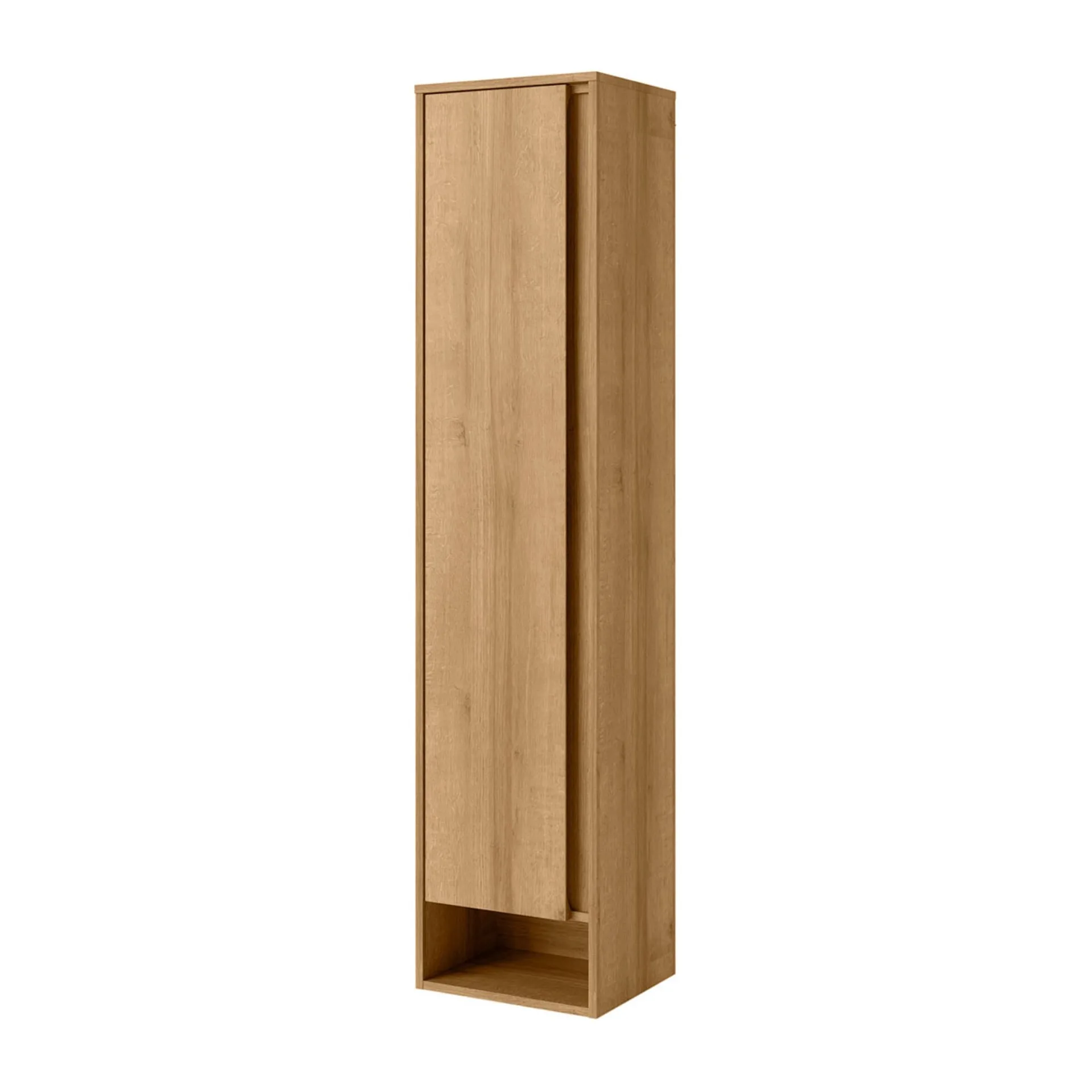 FACKELMANN NATURA Hochschrank 38 cm breit, Braun hell, Türanschlag links