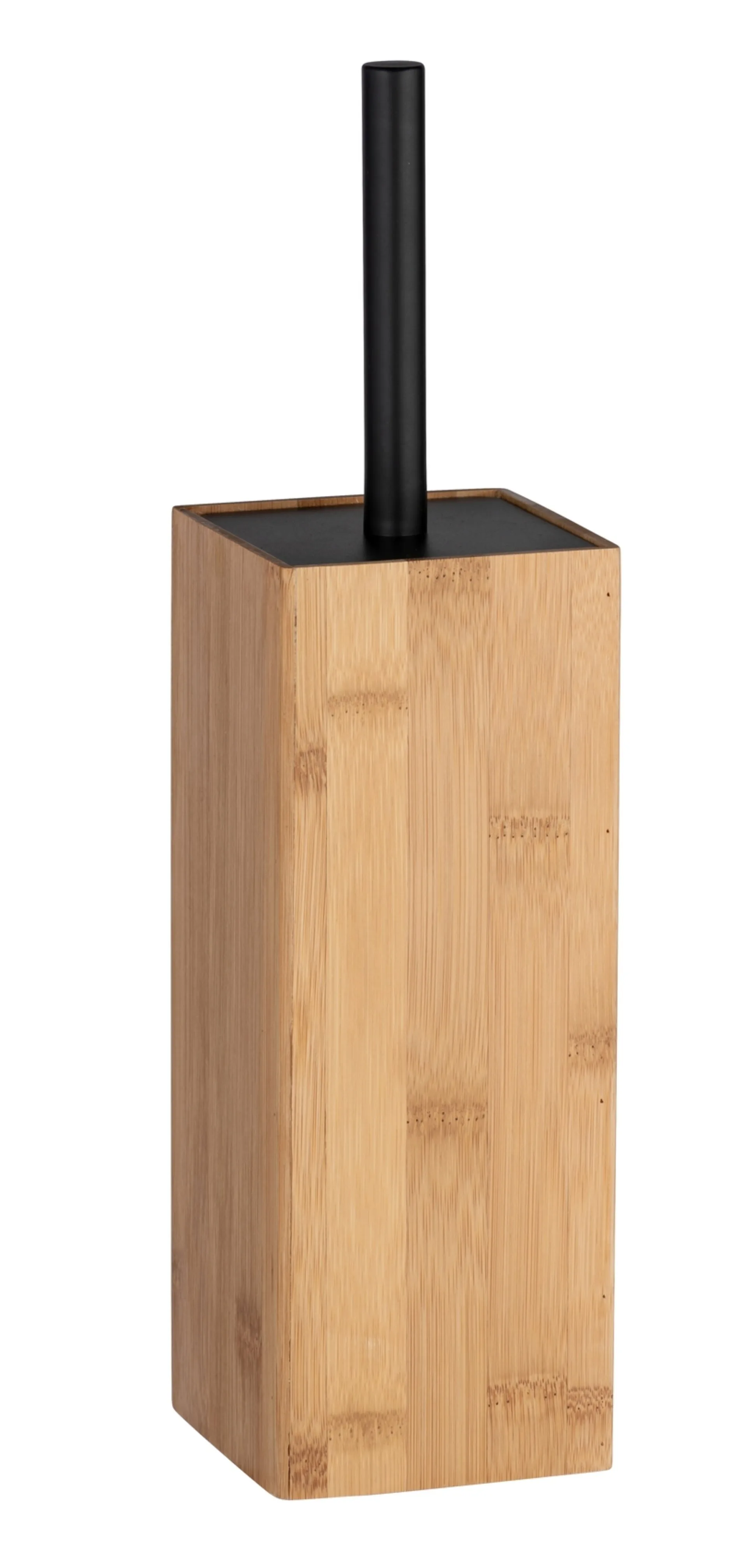 WENKO PADUA WC-Garnitur, Braun/Schwarz, Bambus