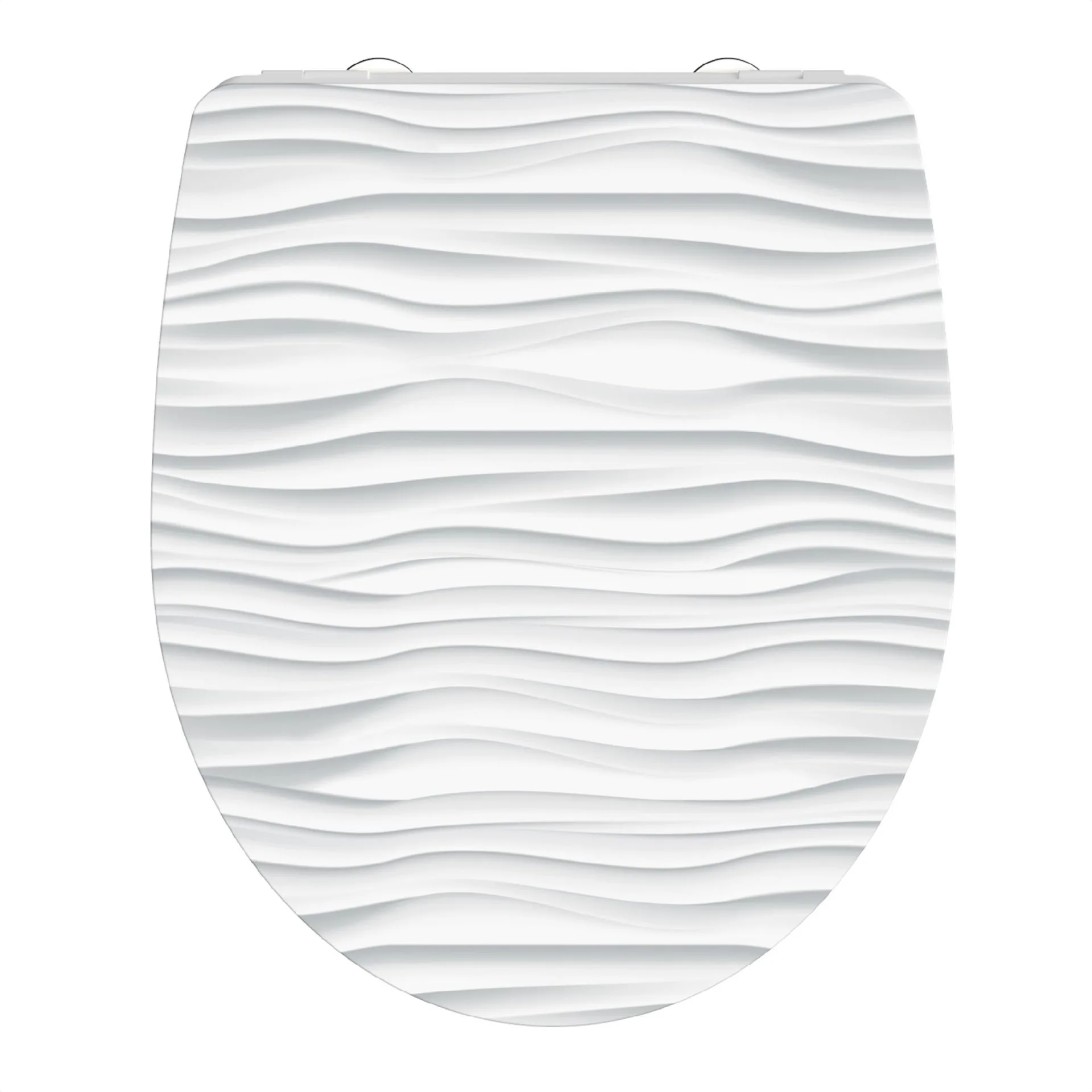 SCHÜTTE WHITE WAVE WC-Sitz, Kunststoff, mit Absenkautomatik und Schnellverschluss