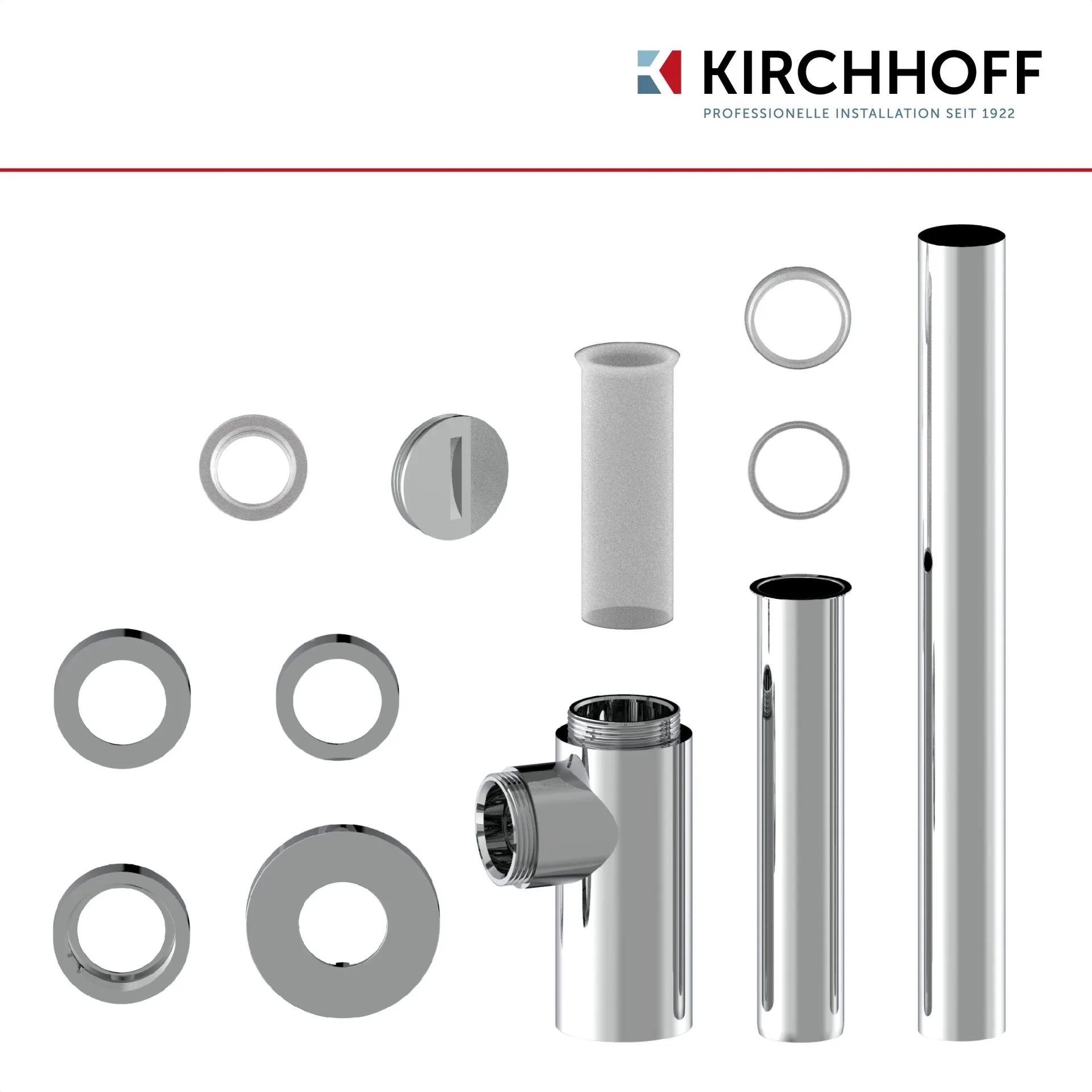 KIRCHHOFF Siphon, Chrom, 1 1/4 " x 32 mm