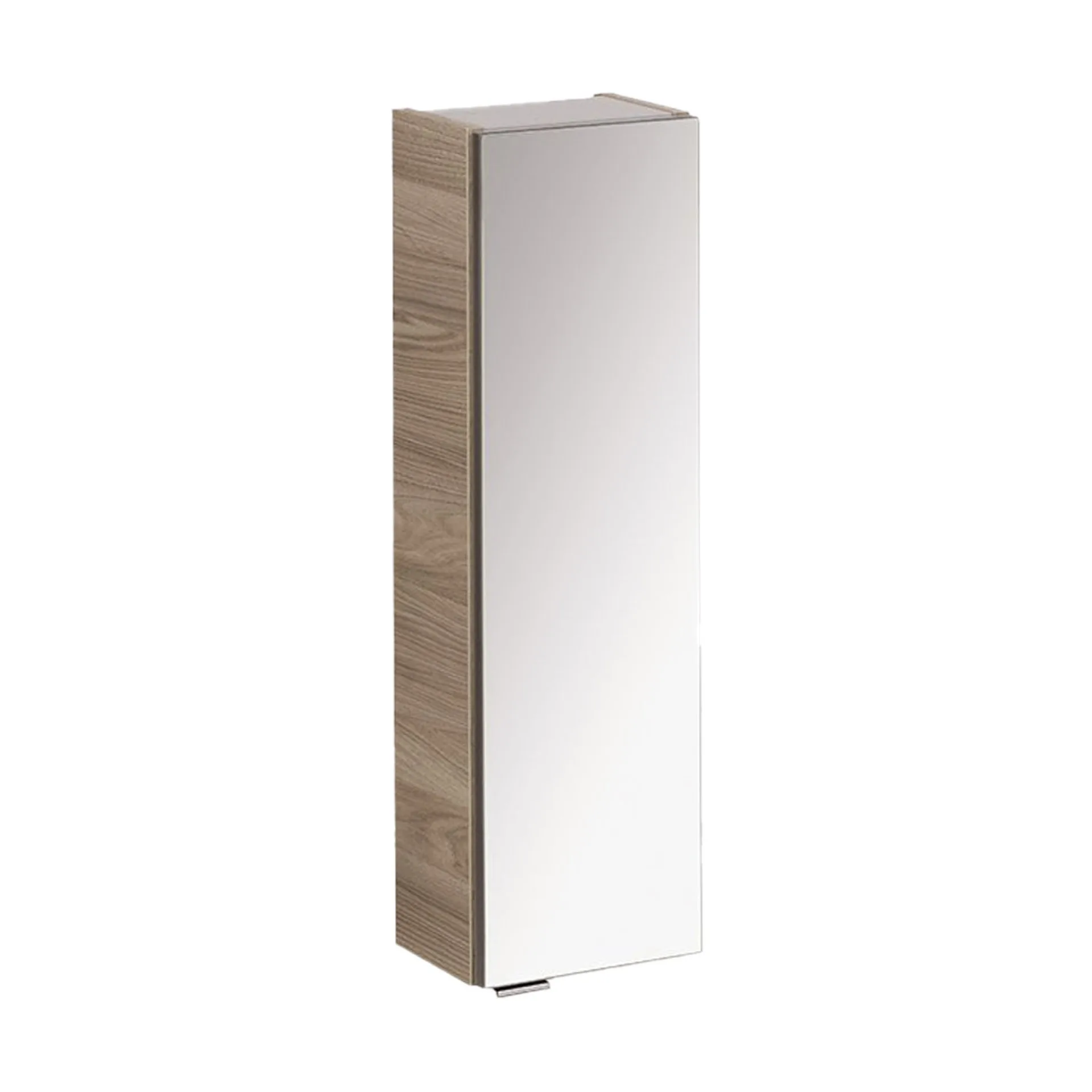 FACKELMANN LUXOR Hängeschrank 20 cm breit, Braun hell, Türanschlag rechts + Spiegel