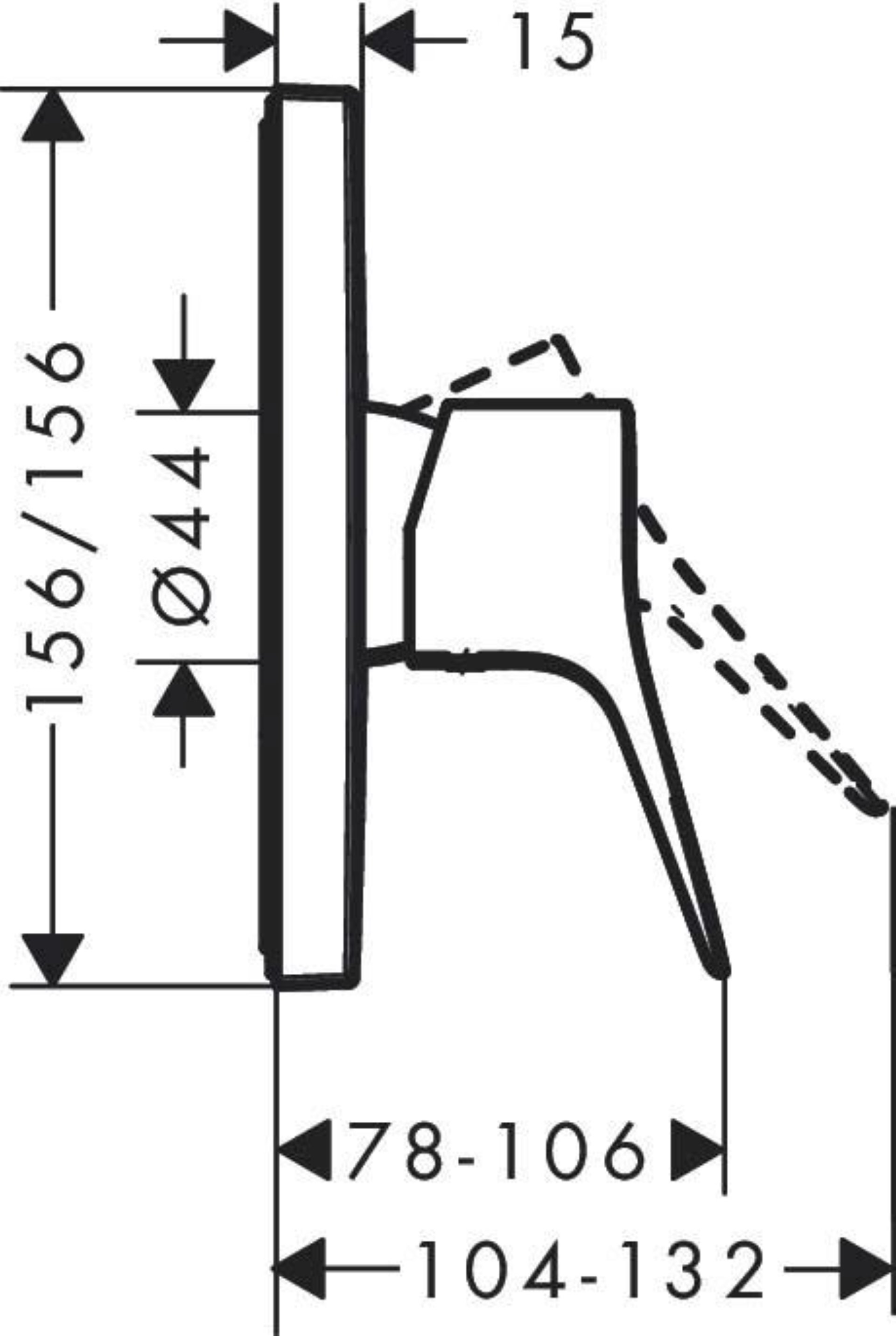 HANSGROHE VIVENIS Brausearmatur, Chrom, Unterputz
