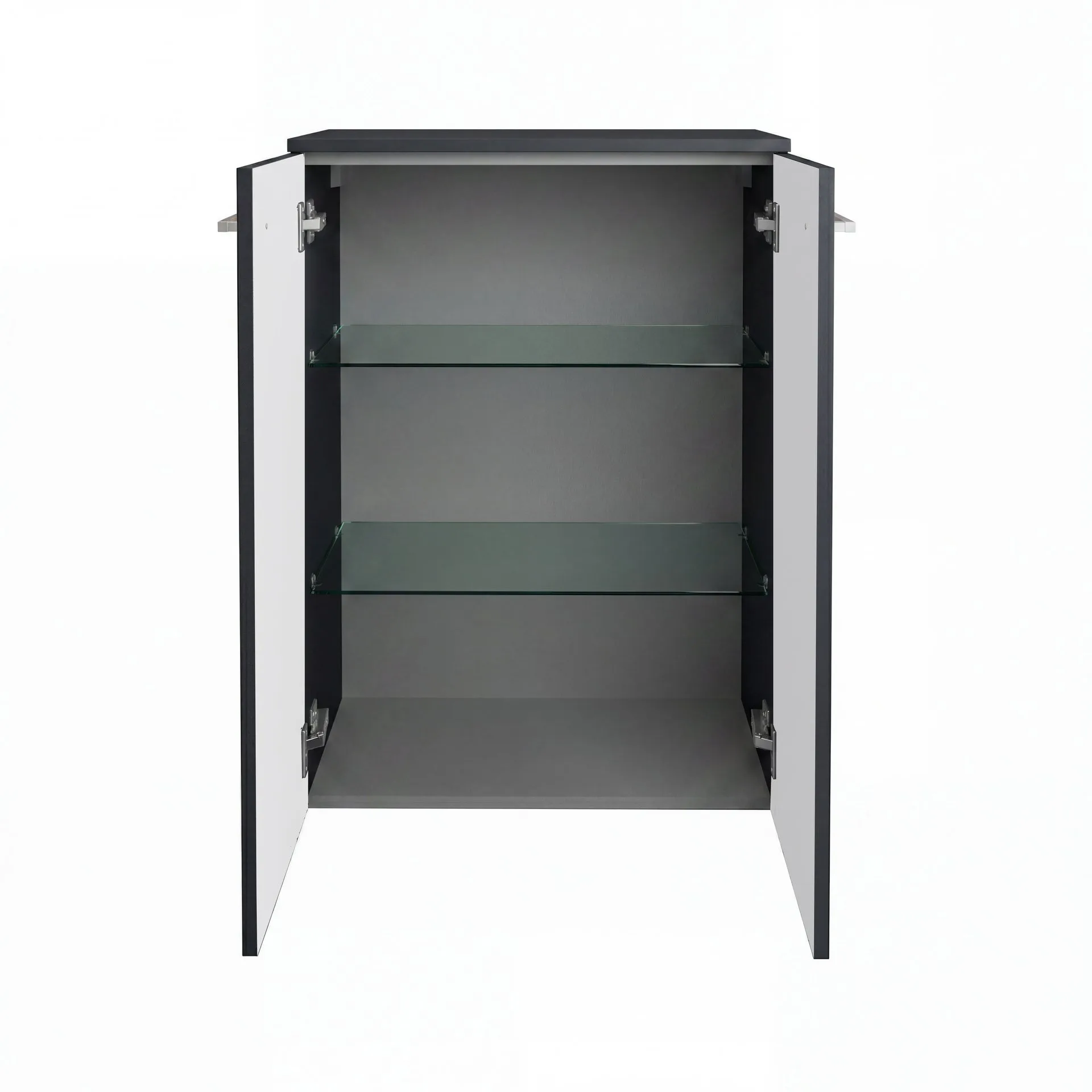 FACKELMANN B.ROUND Doppel Midischrank 60 cm breit, Anthrazit
