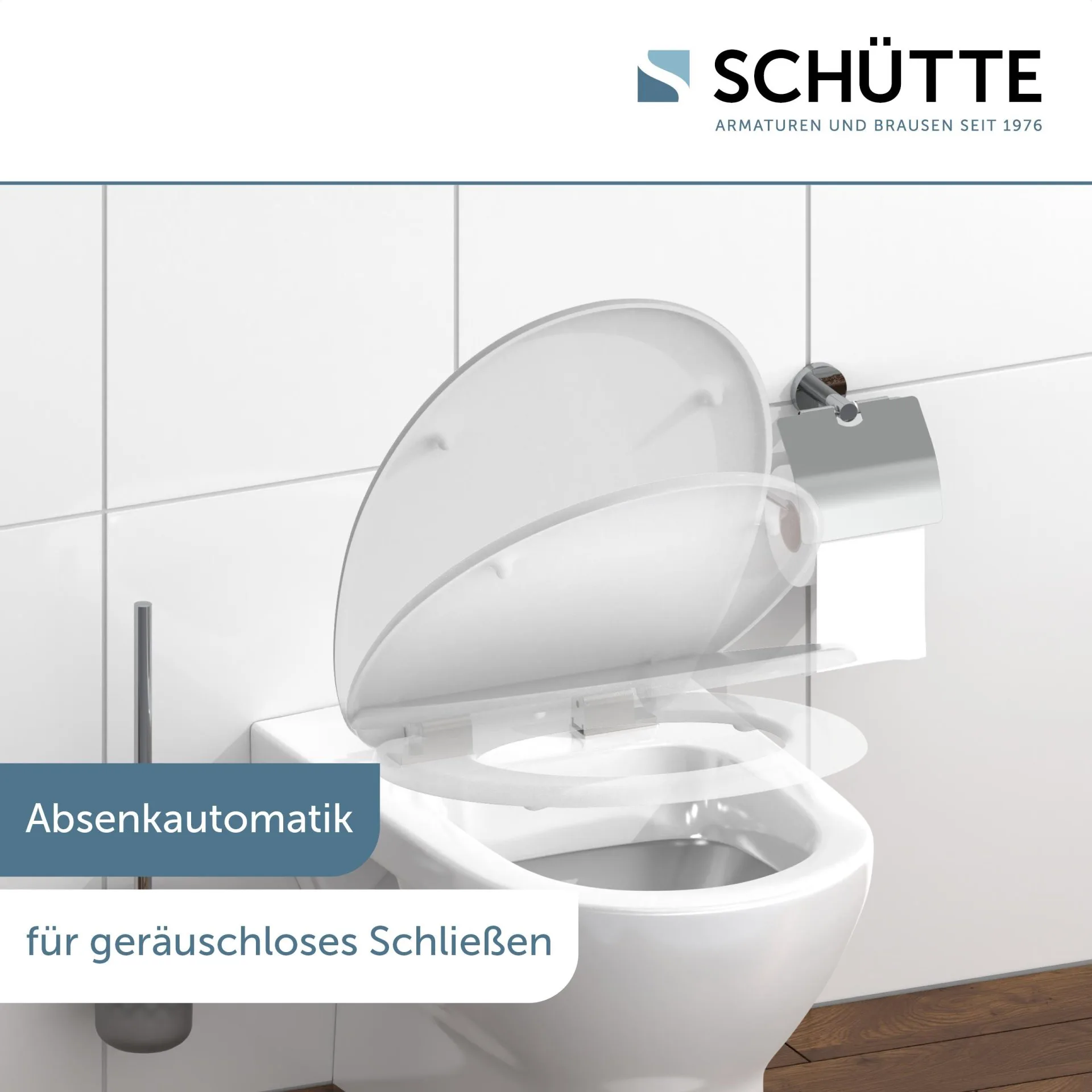 SCHÜTTE WHITE WC-Sitz, Kunststoff, mit Absenkautomatik