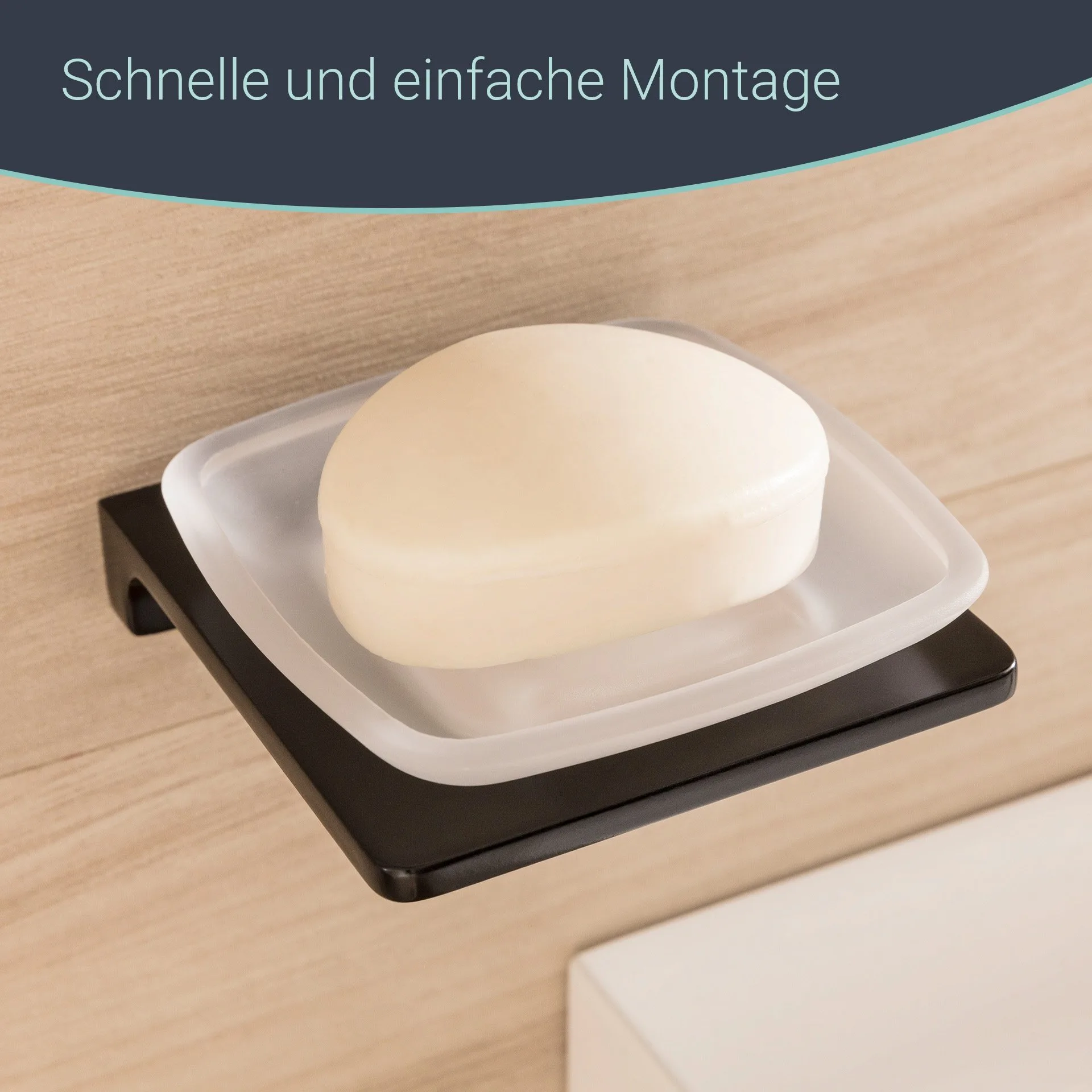 BadeDu SIRIUS Ablageschale Schwarz matt