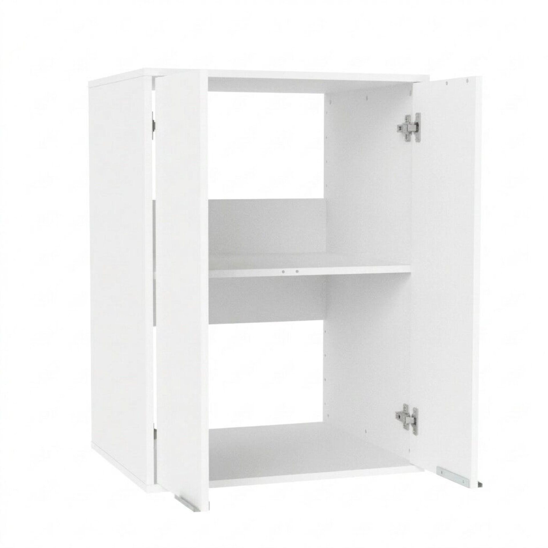 FACKELMANN Waschturm Set 3-teilig 115 cm breit, Weiß, Trockner-/Waschmaschinenschrank + Aufsatzschrank + Putzschrank