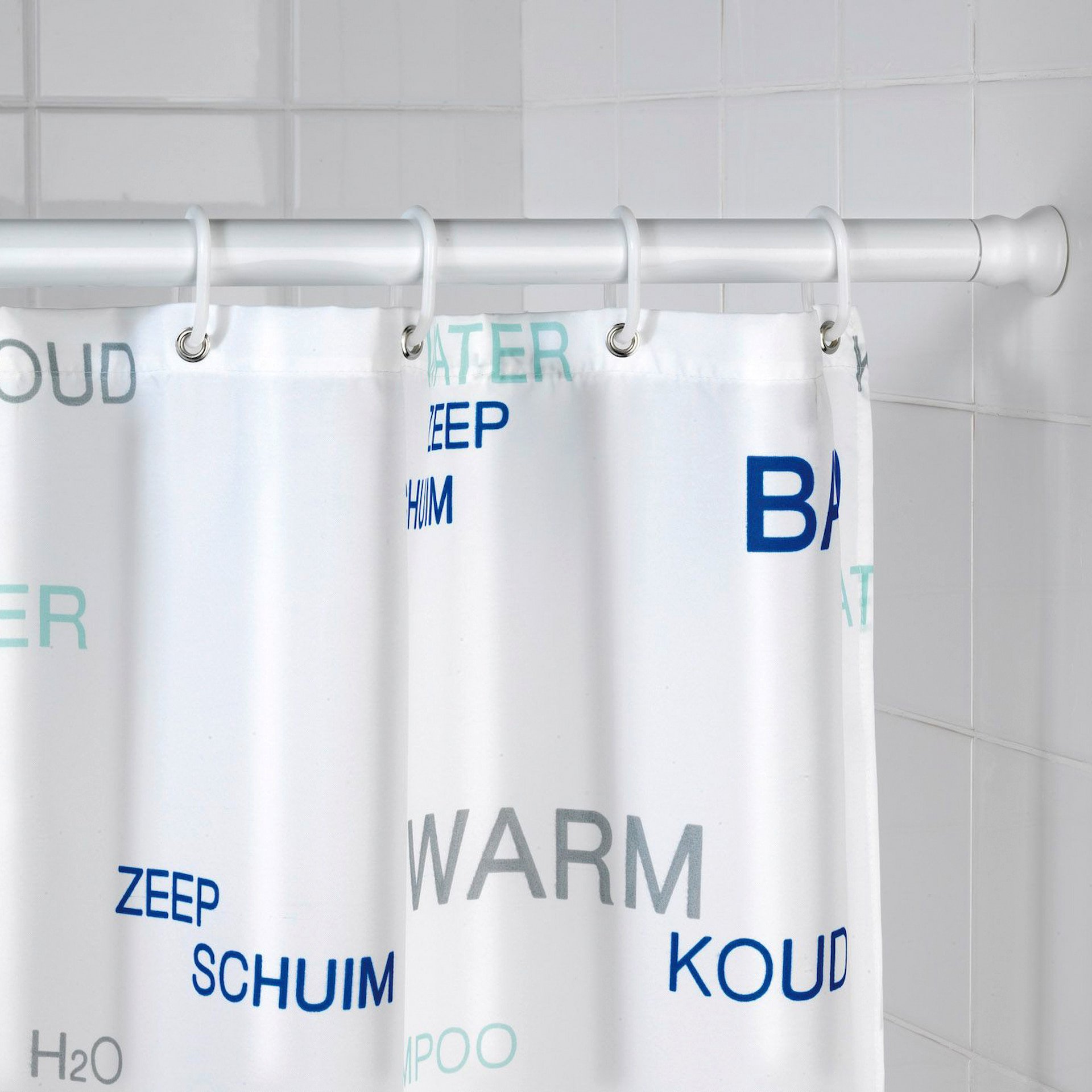 WENKO Teleskop Duschstange 110 - 245 cm, Weiß, extra stark