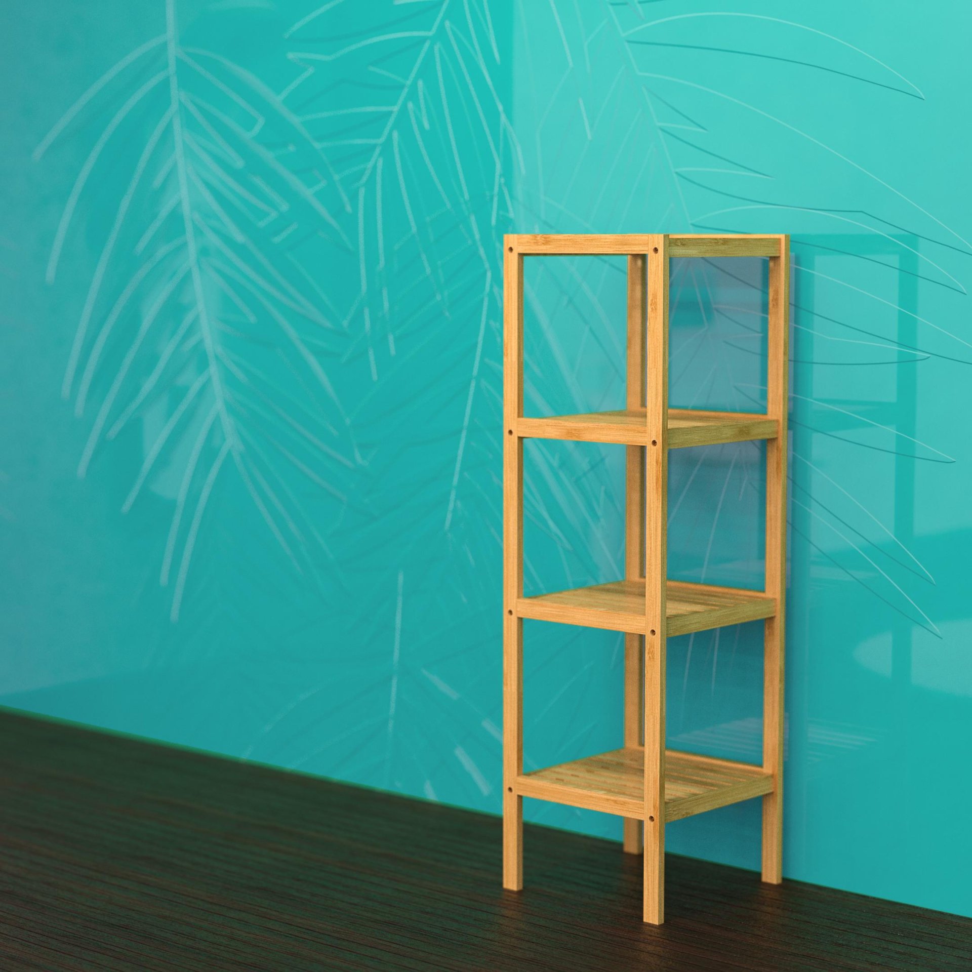 EISL BAMBUS Regal 34 cm breit, Braun, mit 4 Fächern