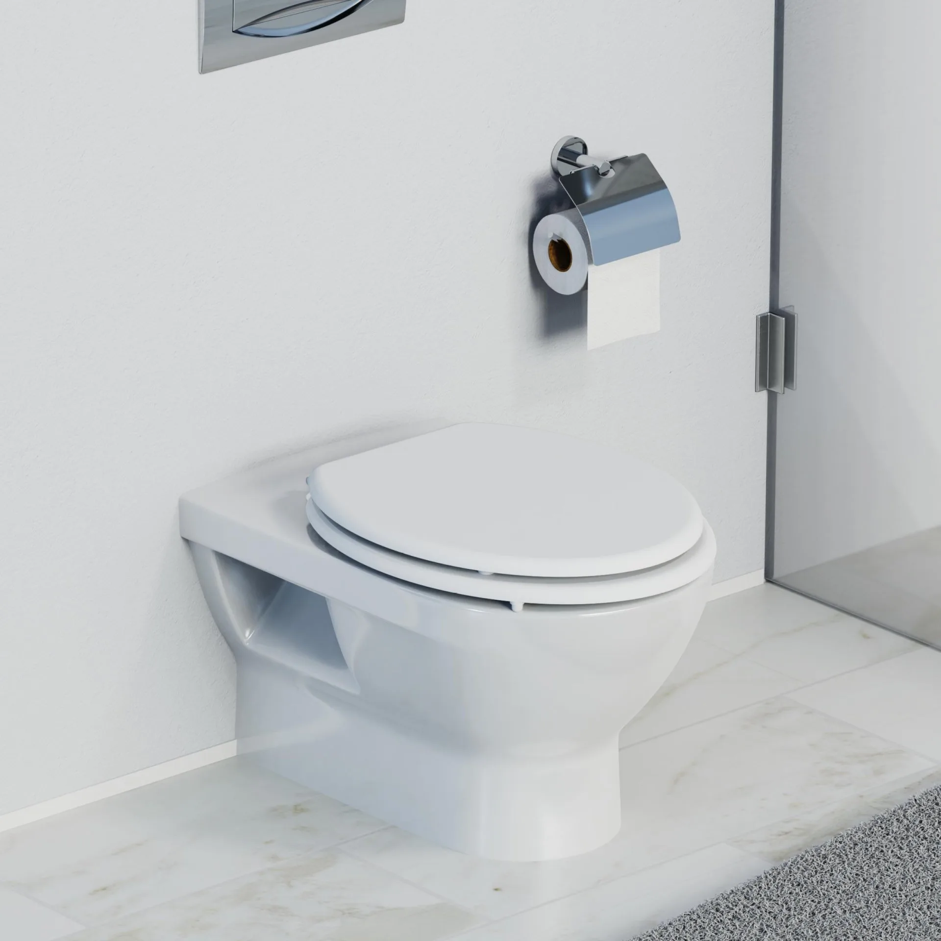 SCHÜTTE WHITE WC-Sitz, Weiß, Holzkern