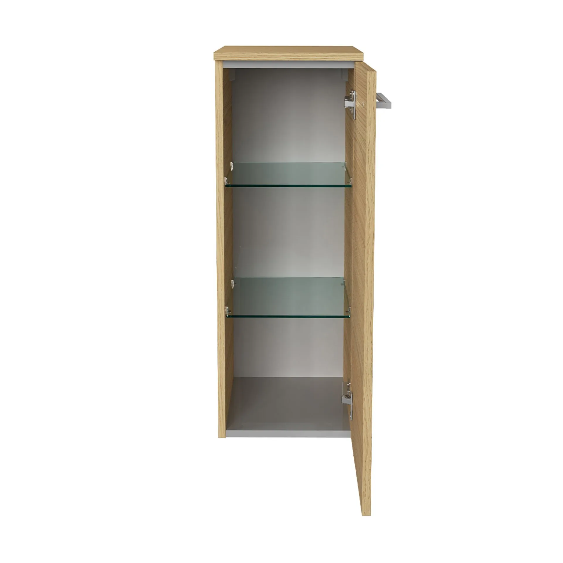 FACKELMANN B.STYLE Midischrank 30 cm breit, Braun, Türanschlag rechts