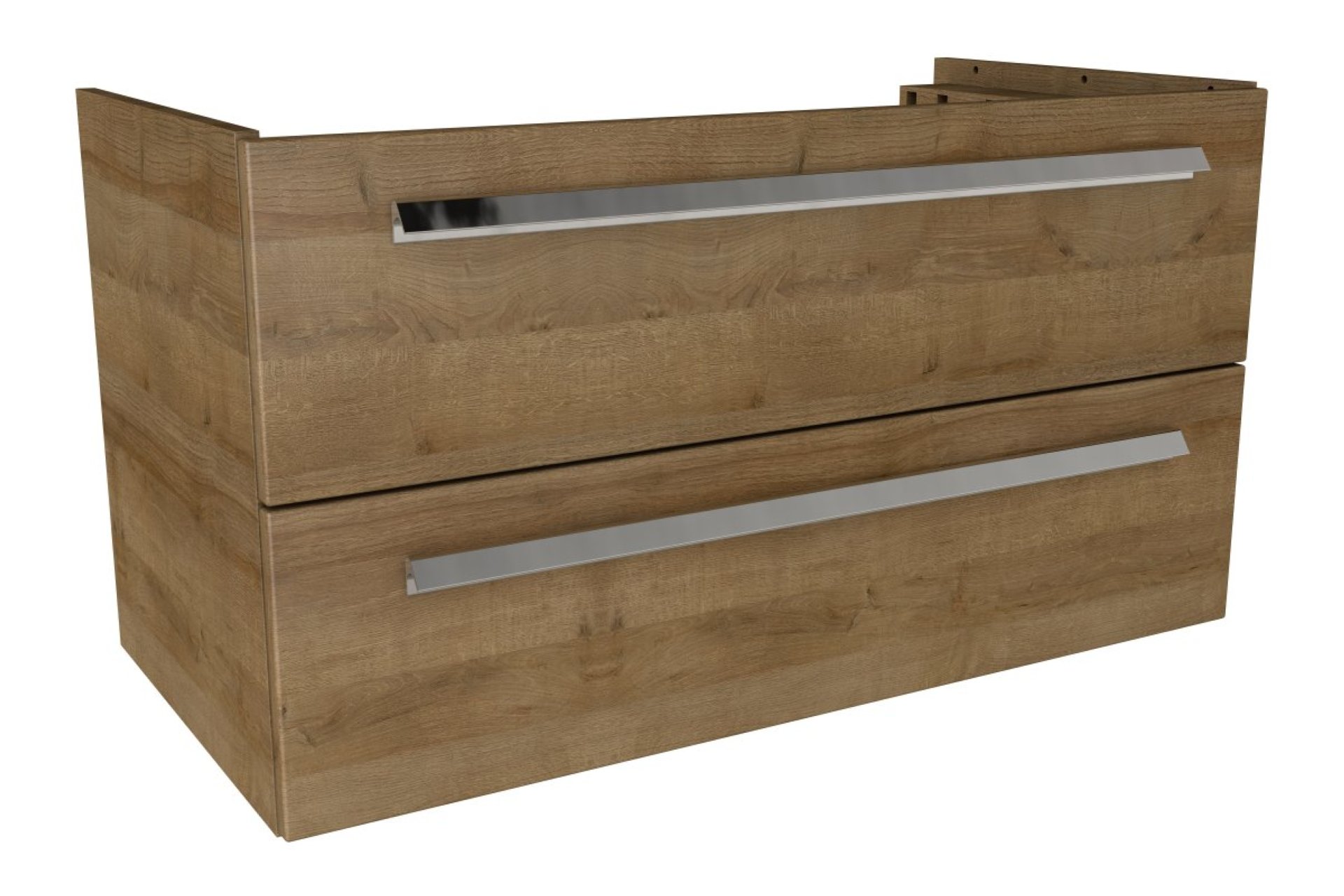 LANZET K1 Waschbeckenunterschrank 90 cm breit, Braun hell