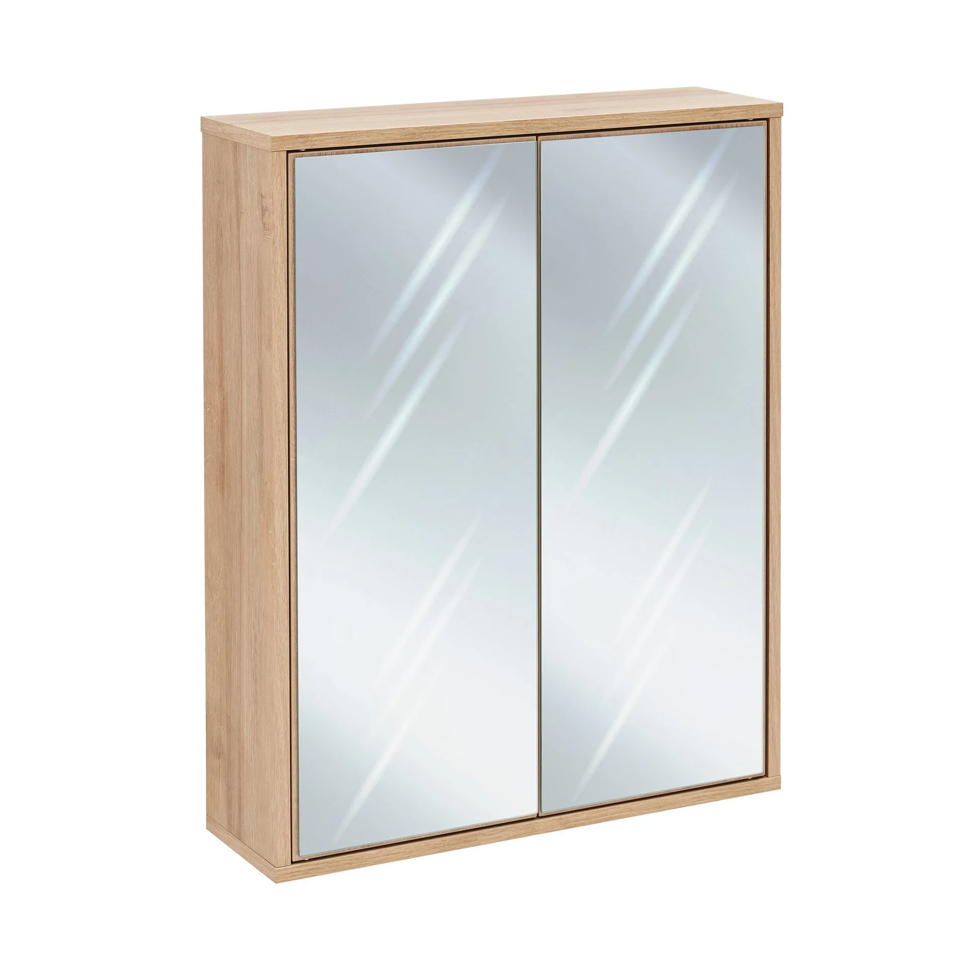 FACKELMANN FINN Spiegelschrank 60 cm breit, Braun hell