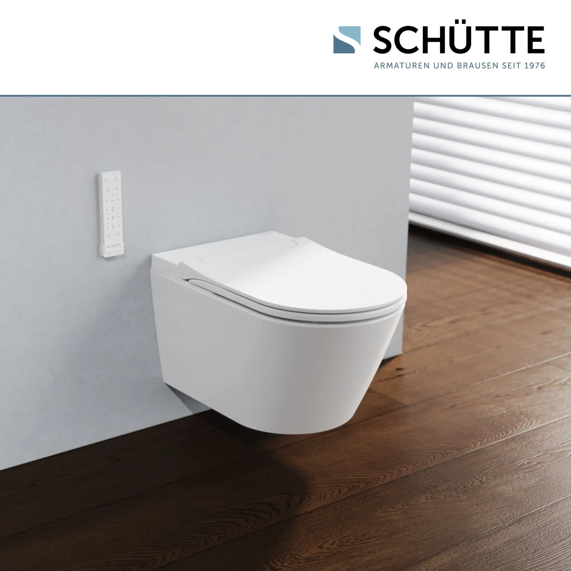 Schütte CESARI PREMIUM Dusch WC, Weiß, spülrandlos, Slim