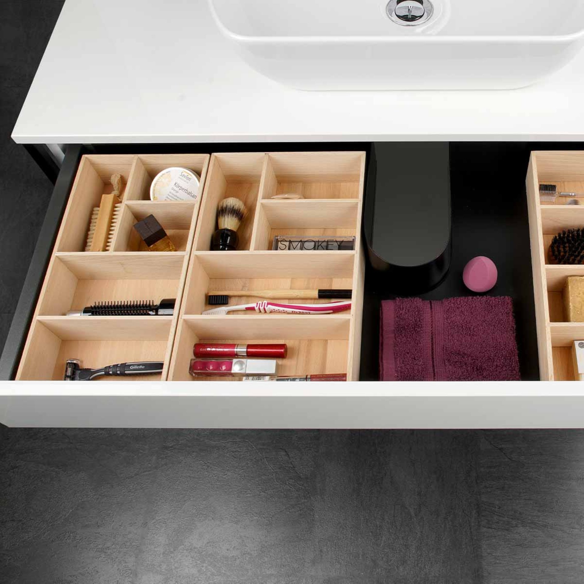 Fackelmann Schubkasten Einsatz Breite 20 cm Buchenholz