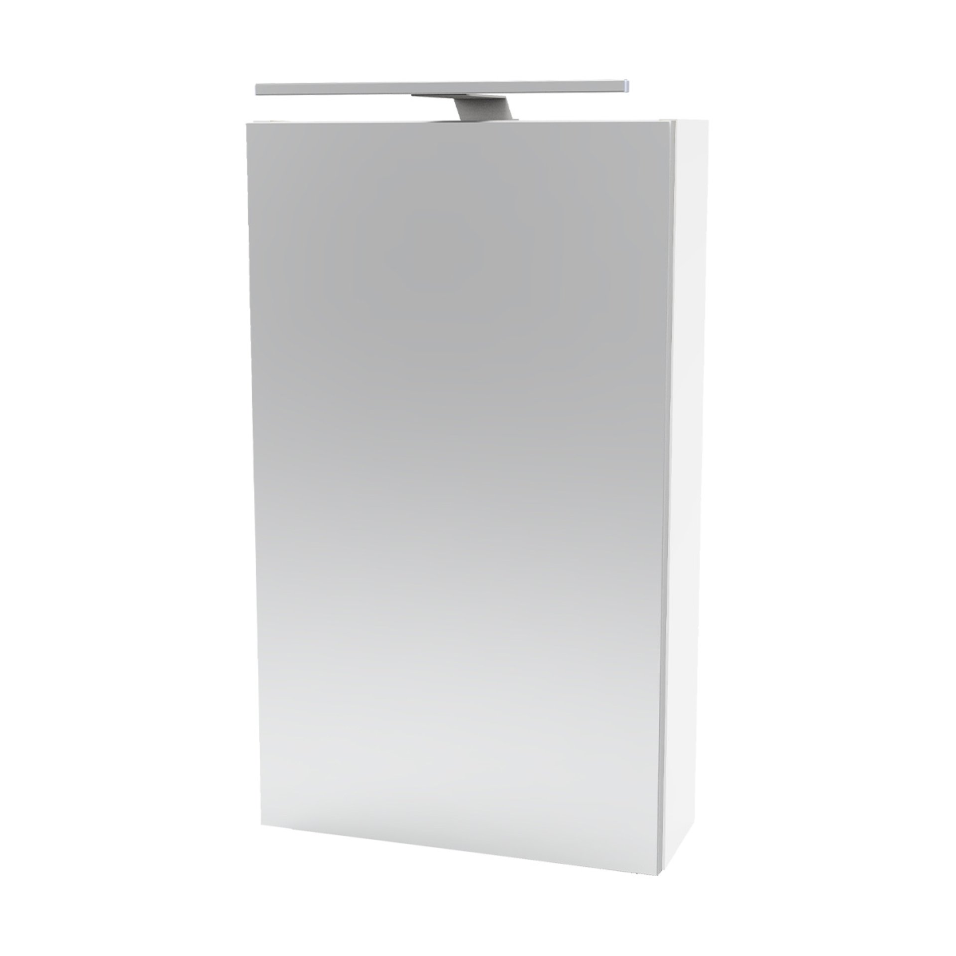 Fackelmann SBC SCENO Gäste-WC Spiegelschrank 40 cm, Weiß matt, rechts