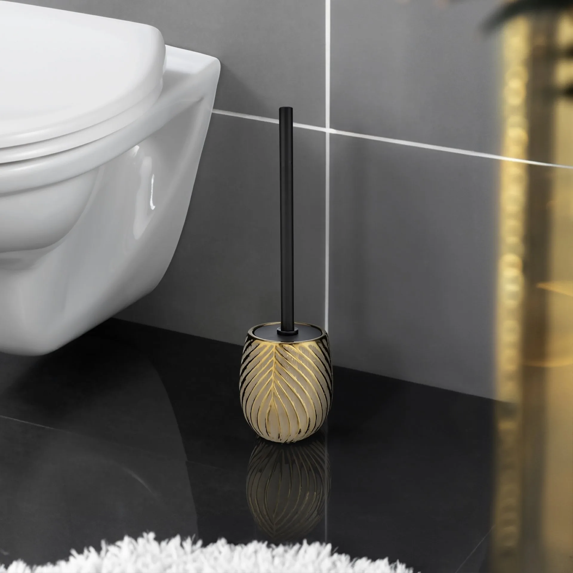 WENKO IDRO WC-Garnitur, Gold, Keramik
