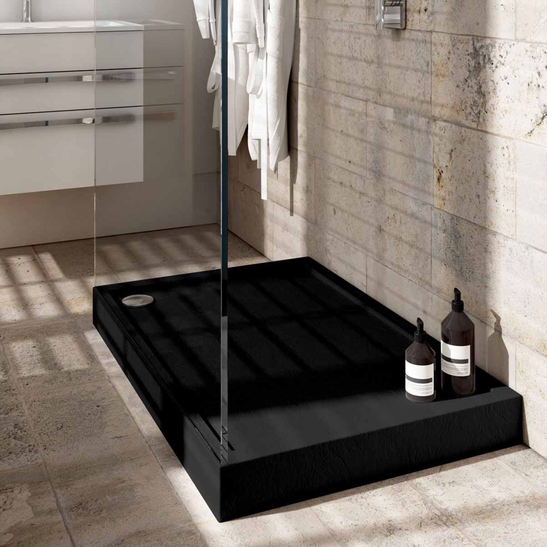 Aedler, Duschwanne Stabildense Alhena Black Scale 80x100x12