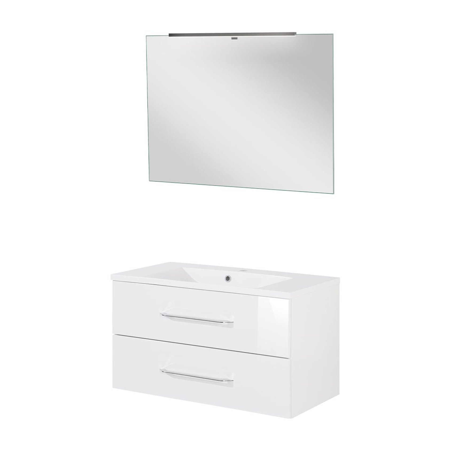 Fackelmann B.CLEVER Badmöbel Set 4-teilig, 90 cm, Weiß