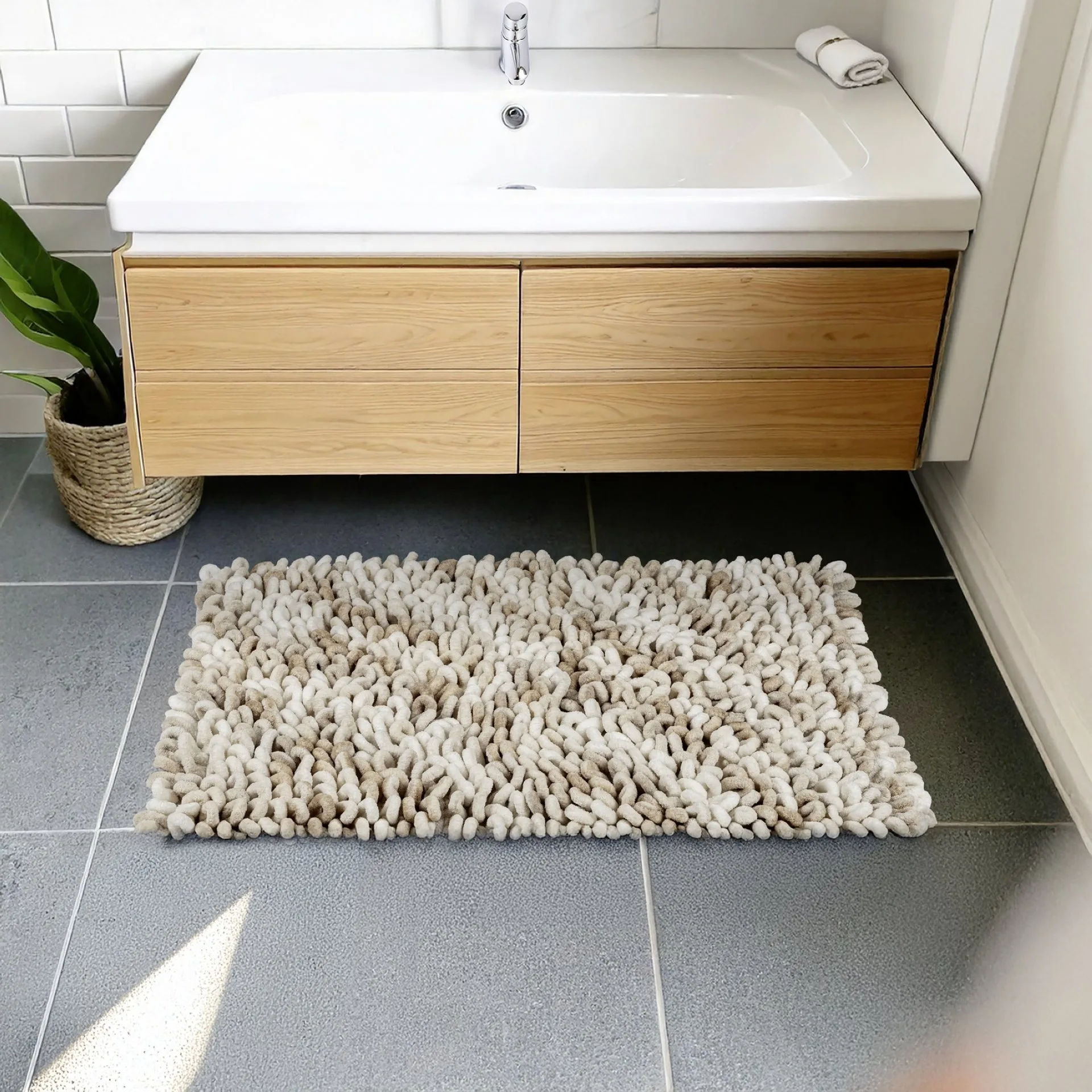 WENKO LERICI Badteppich 60 x 90 cm, Beige