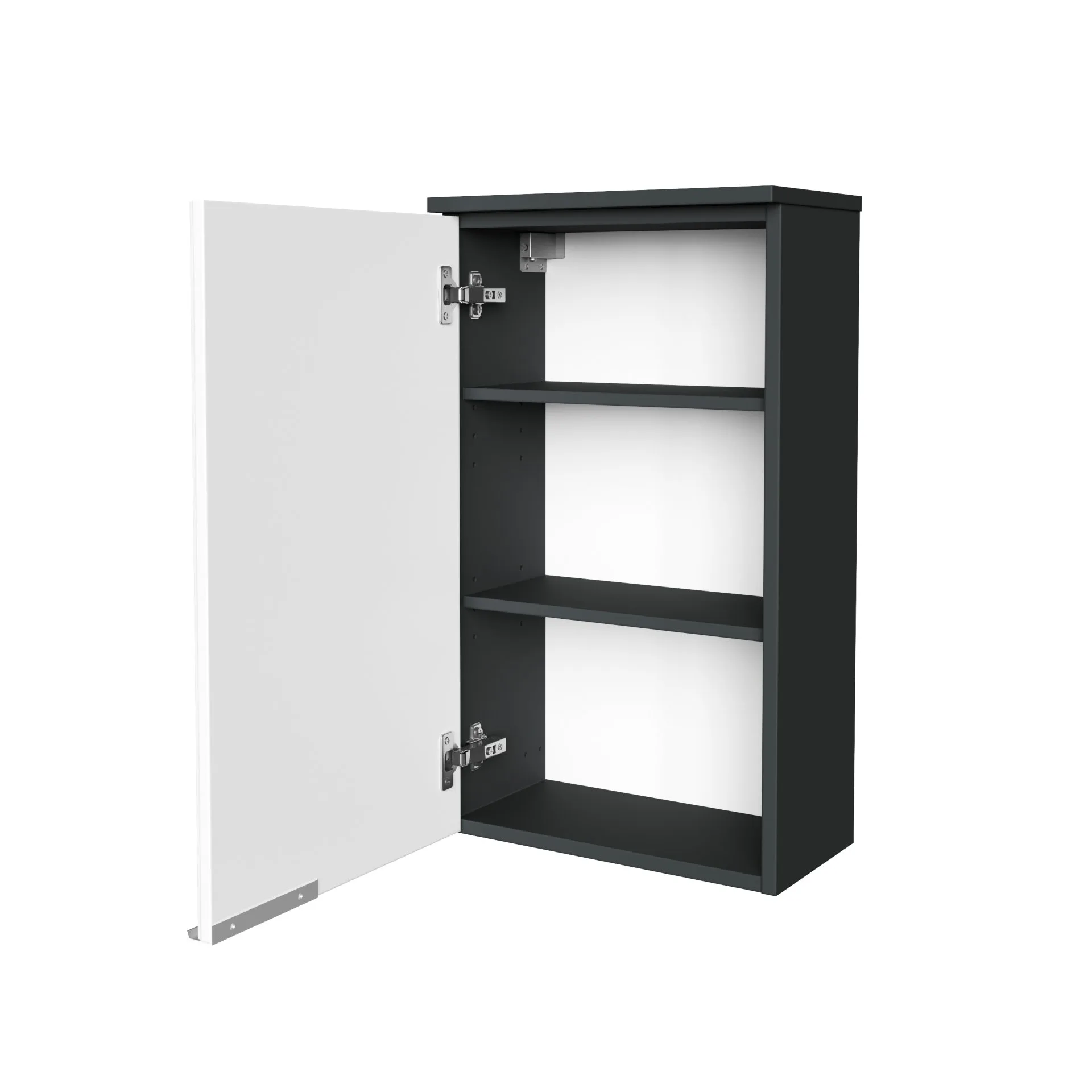 FACKELMANN KARA Hängeschrank 40 cm breit, Weiß/Anthrazit, Türanschlag rechts