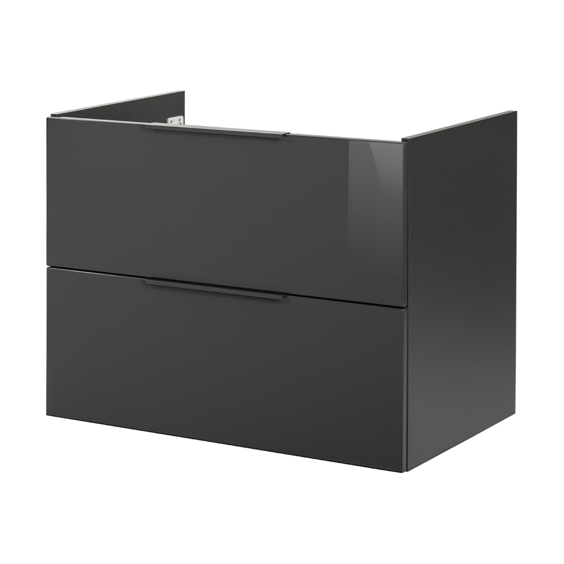 Fackelmann LUNA Waschbeckenunterschrank 80cm, Schwarz/Anthrazit