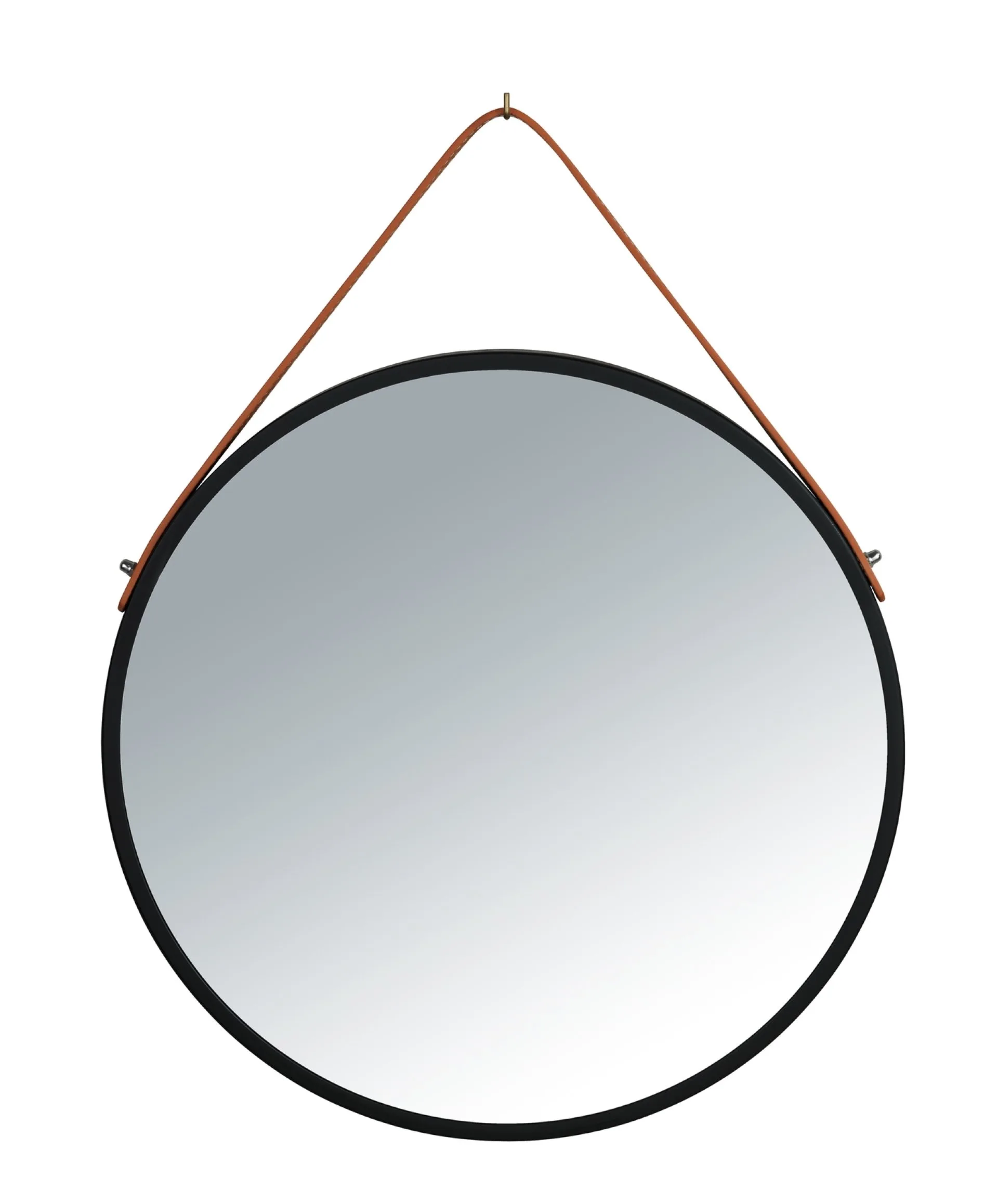 WENKO BORRONE Badspiegel Ø 40 cm, Schwarz/Braun