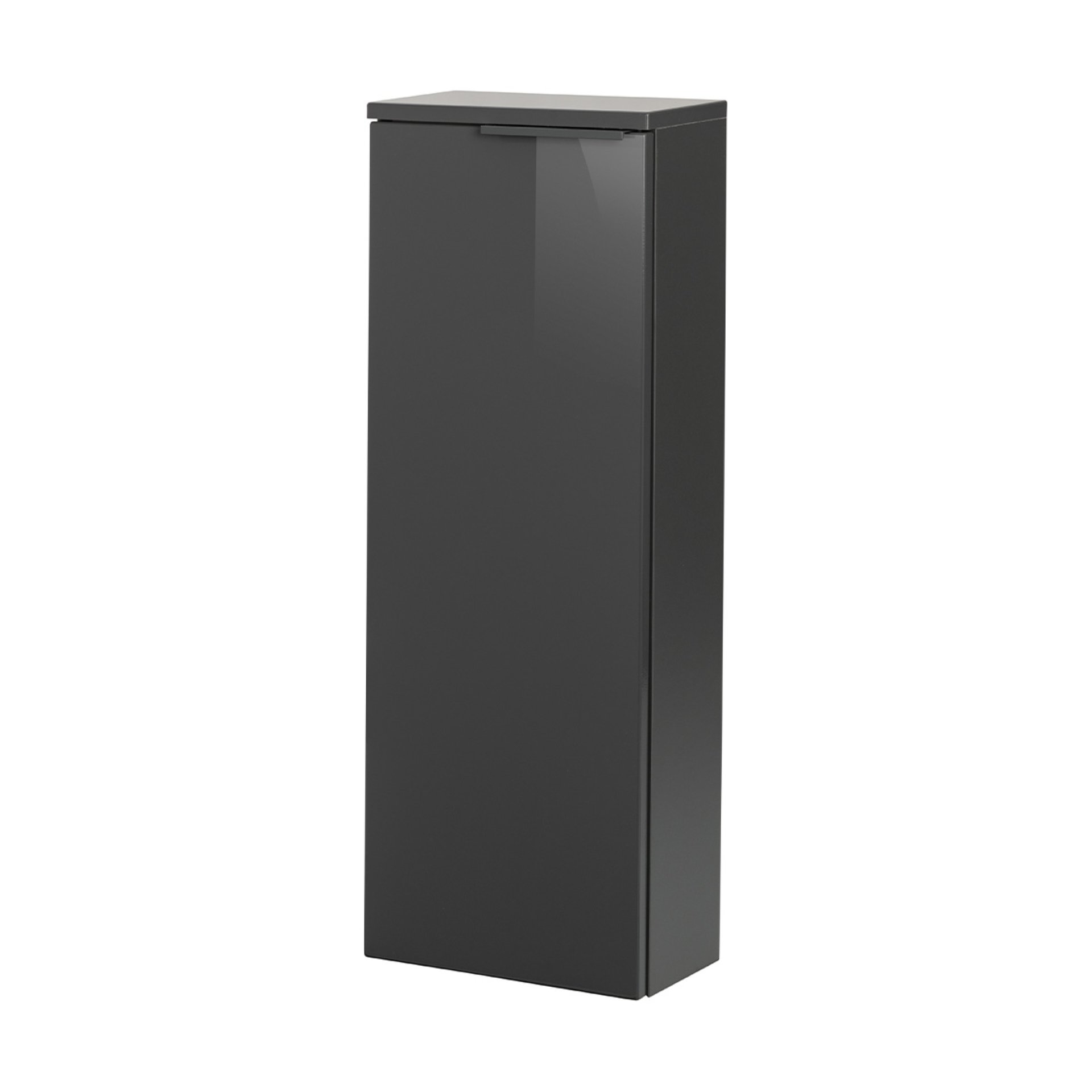 Fackelmann LUNA Midischrank slim 31 cm breit, Schwarz/Anthrazit