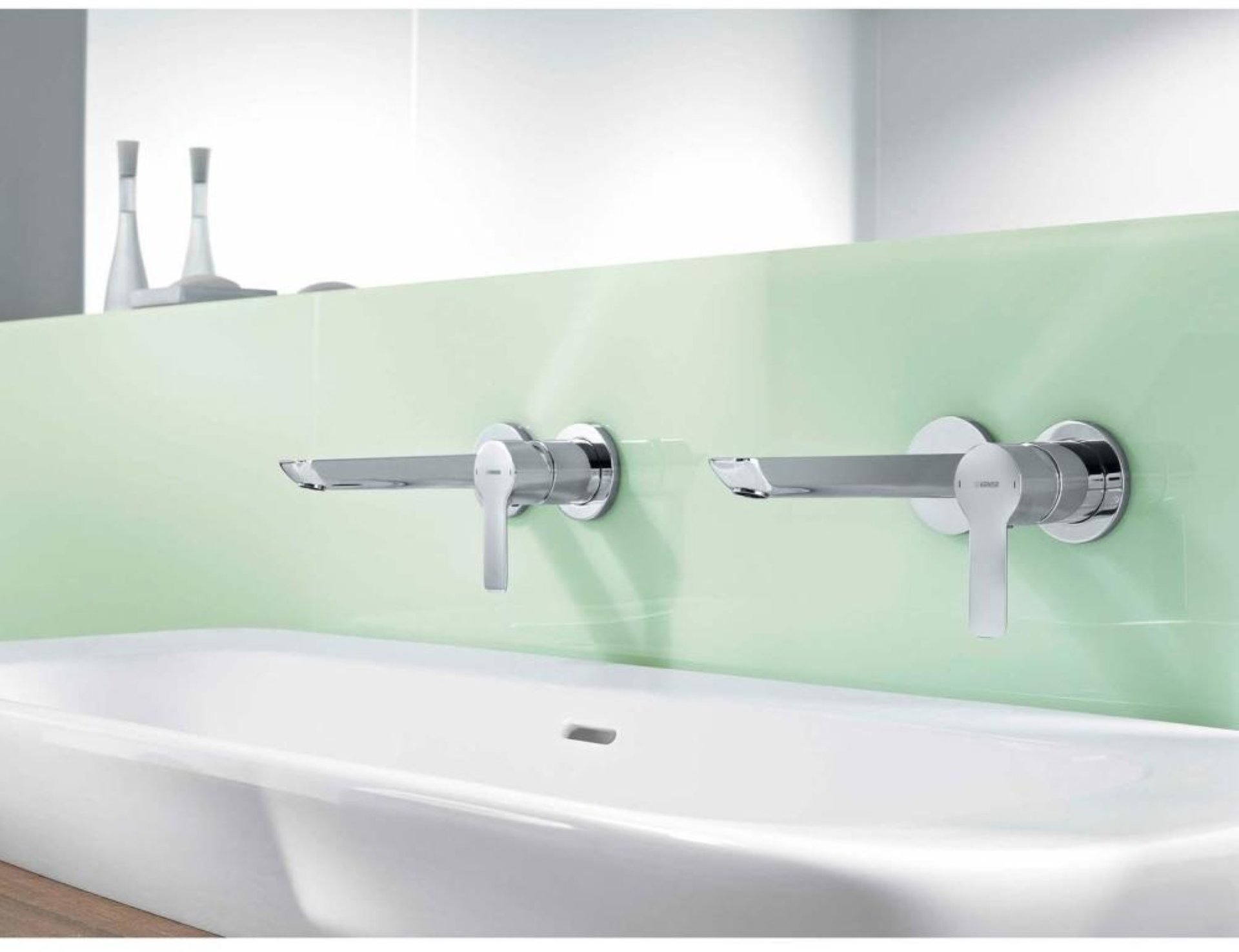 HANSA HANSALIGNA Waschtischarmatur, Chrom, zur Wandmontage