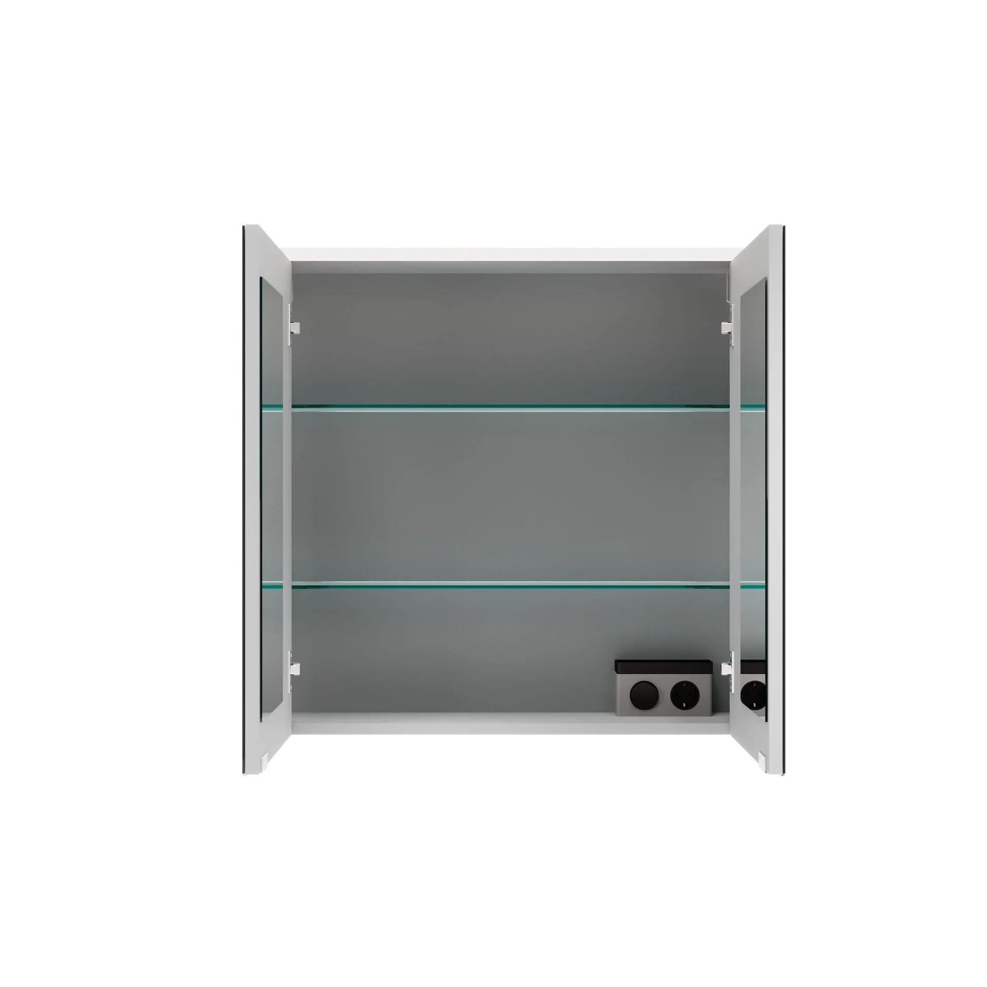 FACKELMANN B.ROUND LED Spiegelschrank 70 cm breit, Anthrazit