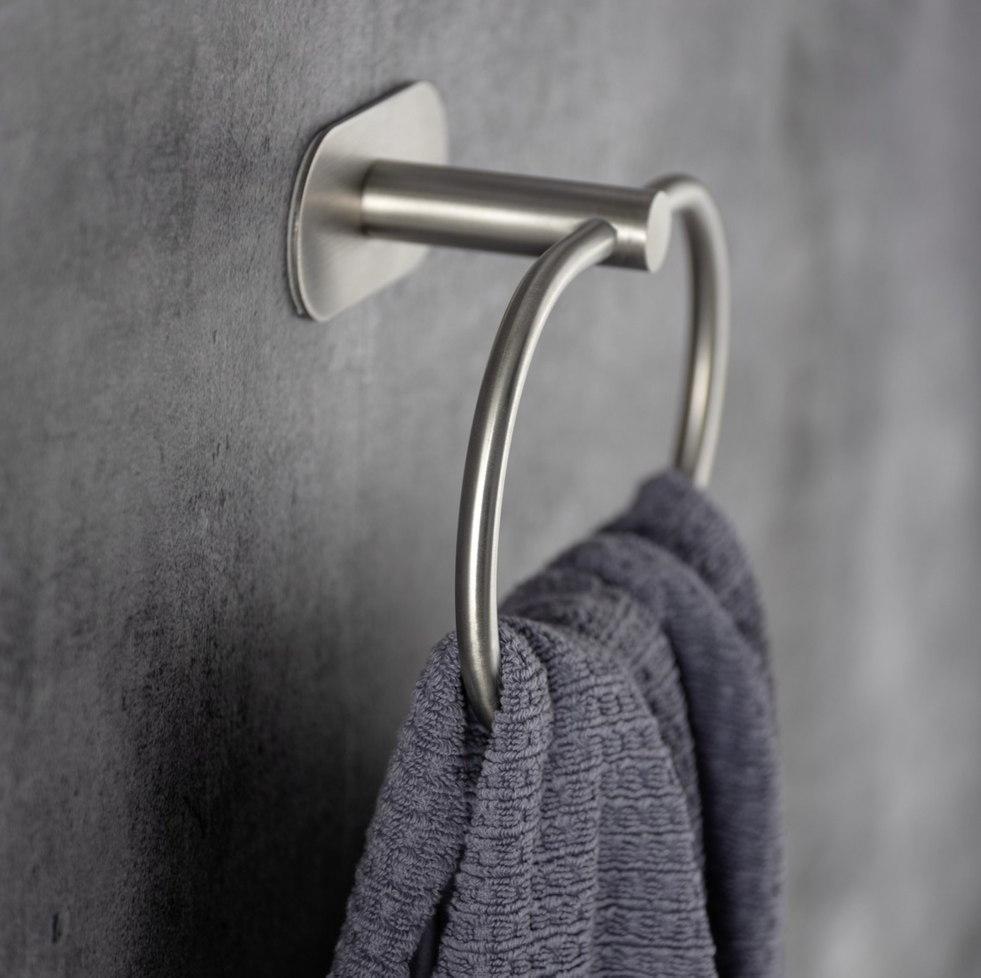 WENKO OREA Handtuchhalter, Chrom matt, Edelstahl rostfrei, Befestigen ohne Bohren