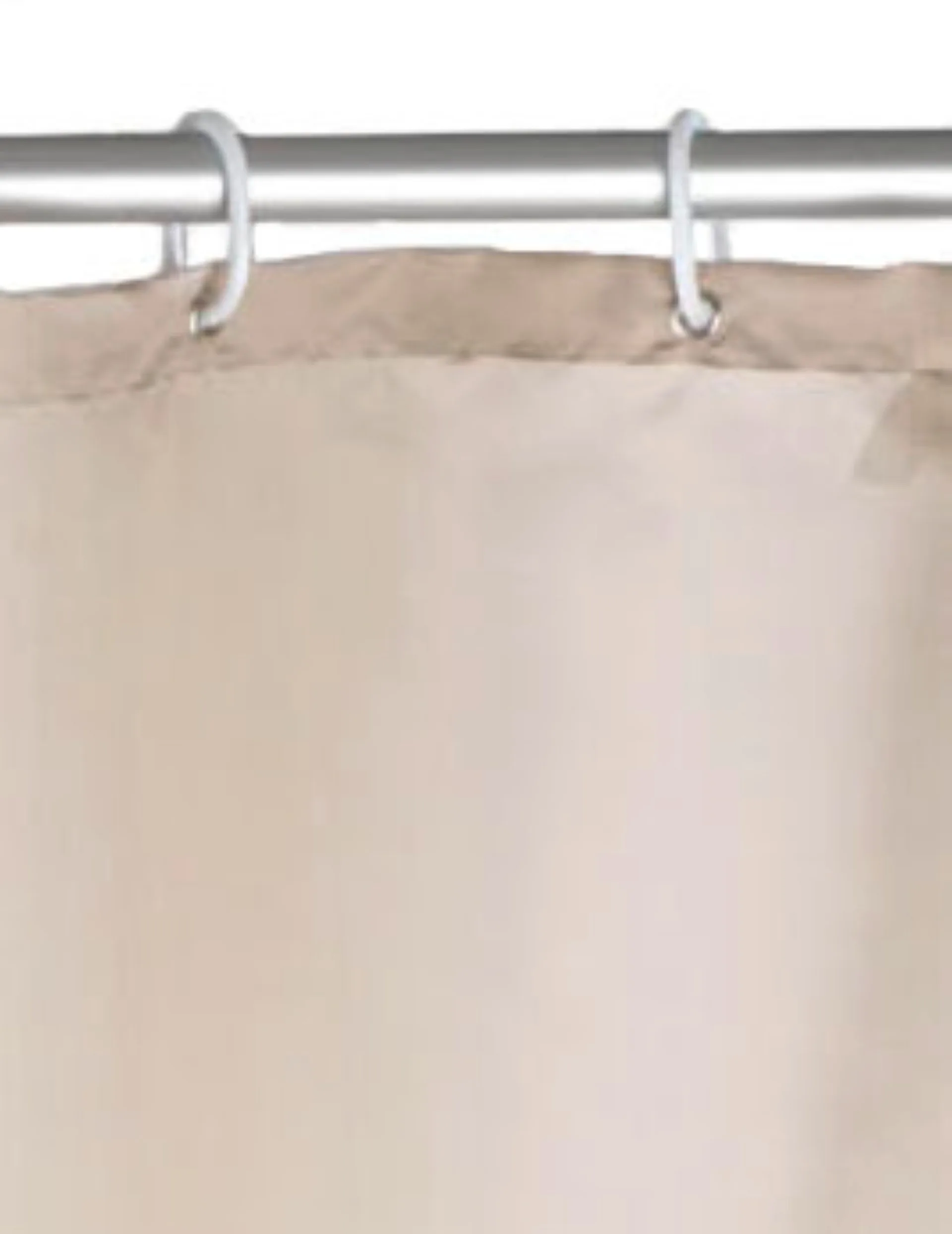 WENKO UNI Duschvorhang 180 x 200 cm, Beige, waschbar