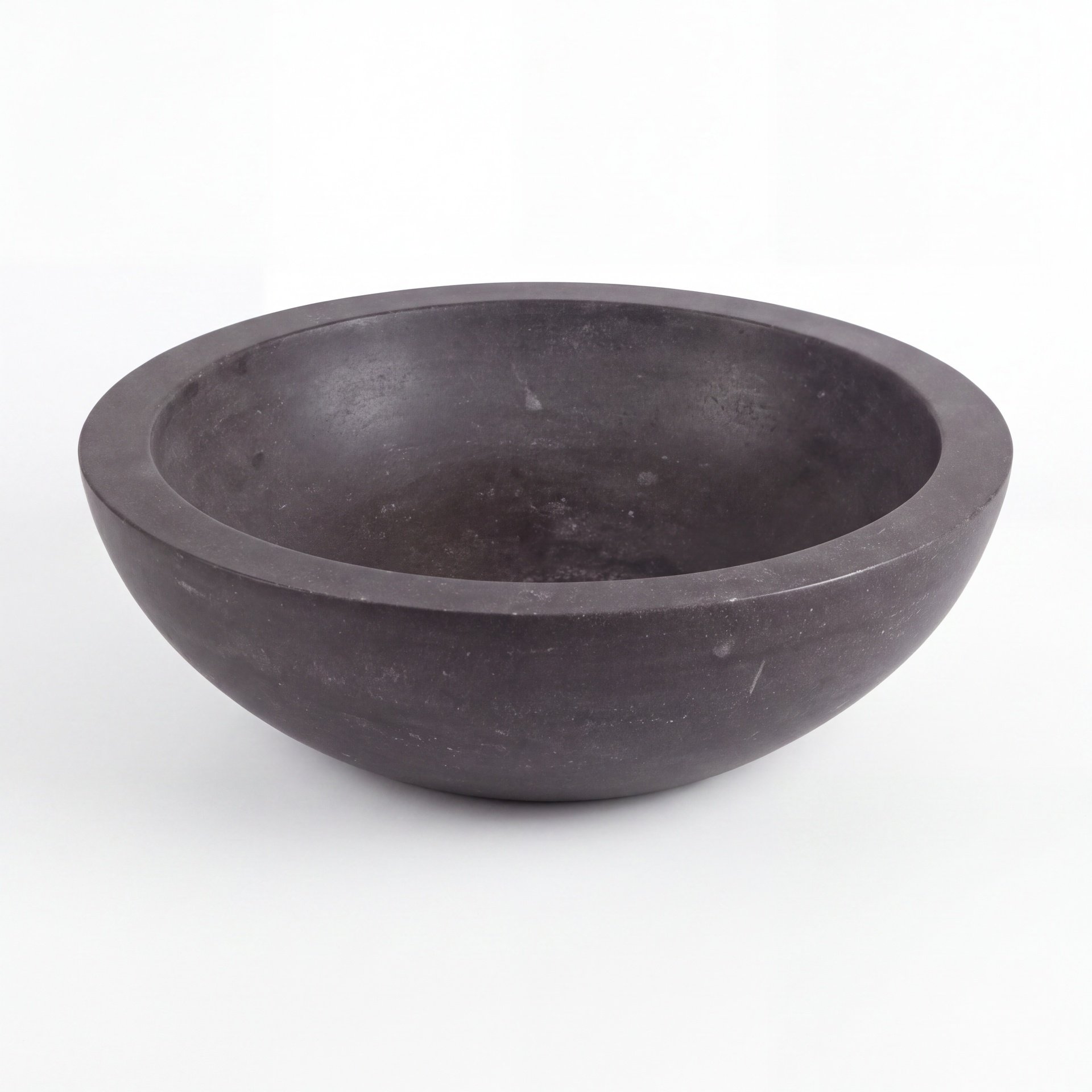 FORZALAQUA ROMA Aufsatzwaschbecken Ø 40 cm, Bluestone, Naturstein, ohne Hahnloch