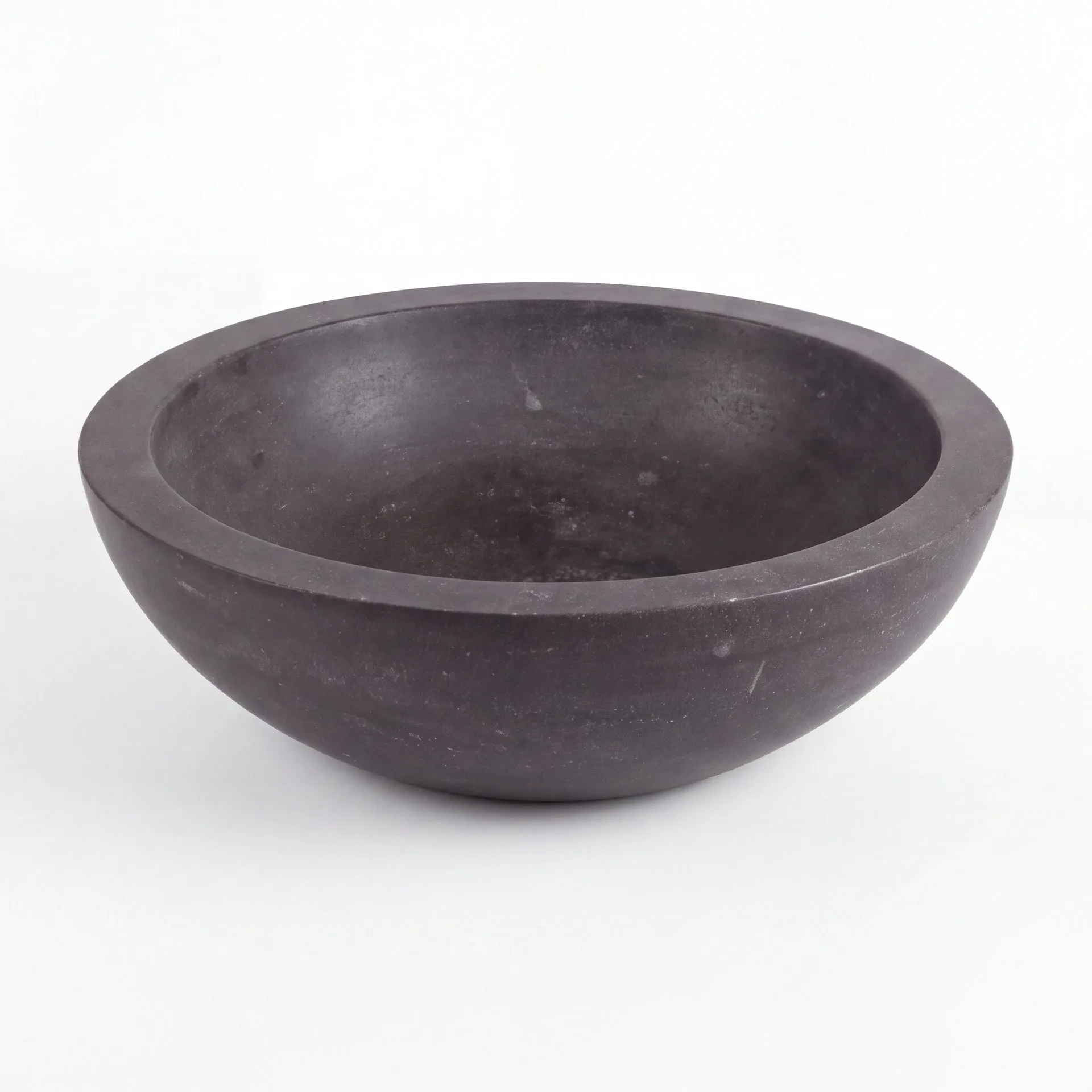 FORZALAQUA ROMA Aufsatzwaschbecken Ø 40 cm, Bluestone, Naturstein, ohne Hahnloch