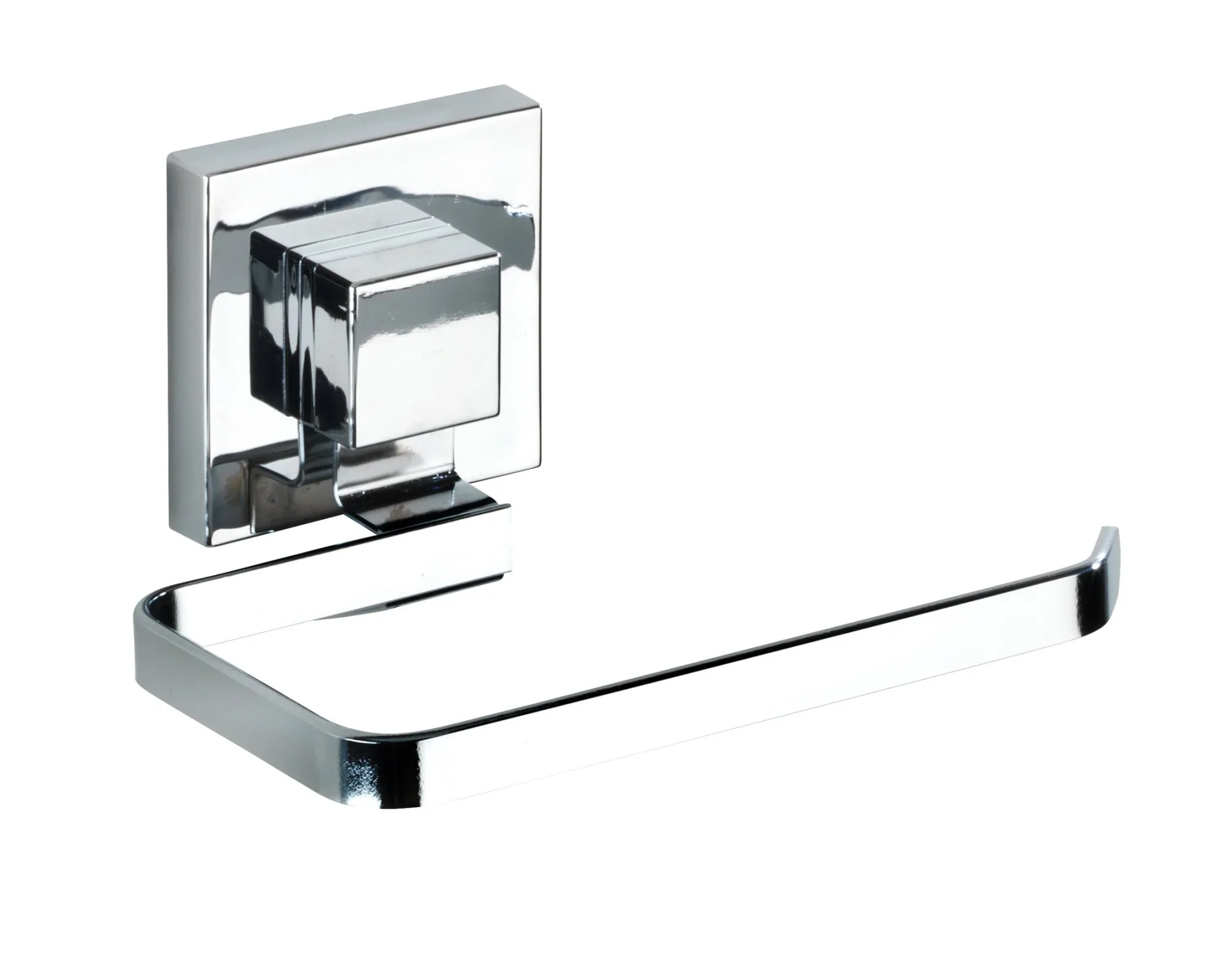 WENKO QUADRO Toilettenpapierhalter, Chrom glänzend, Befestigen ohne Bohren