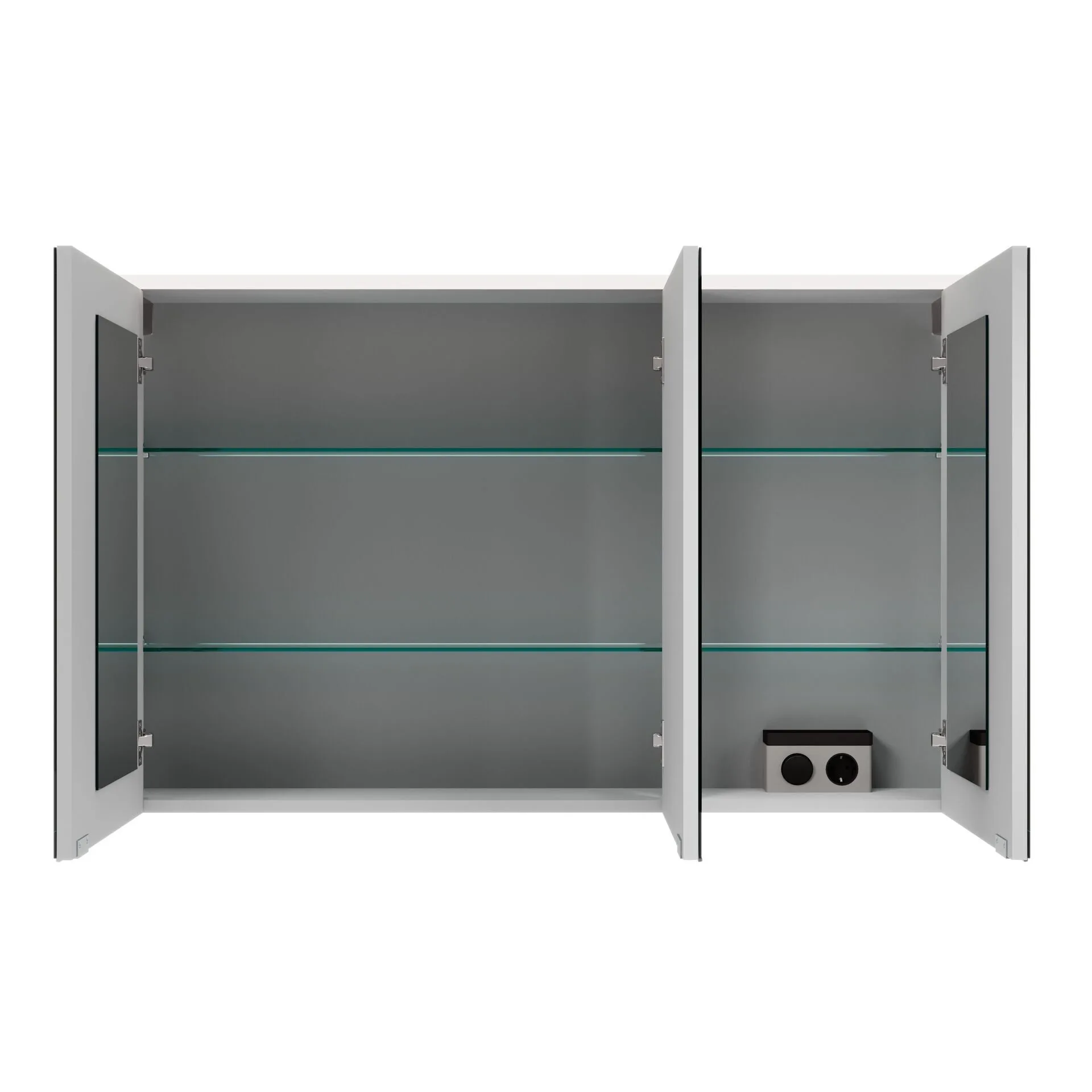 FACKELMANN B.ROUND LED Spiegelschrank 110 cm breit, Weiß