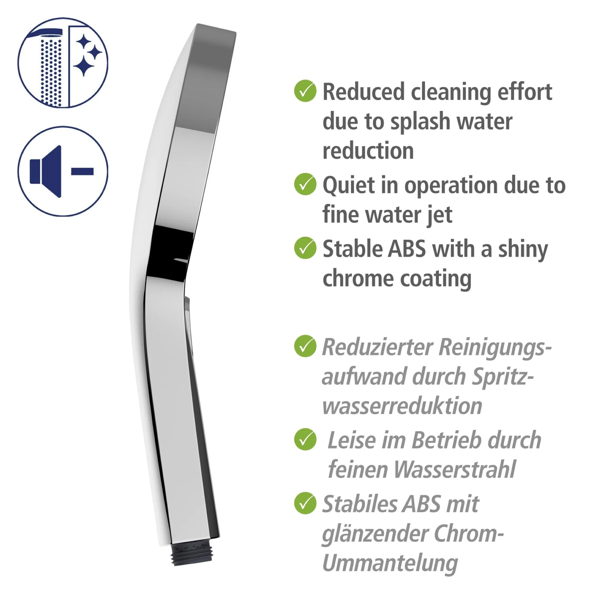WENKO SOFTWATER Duschsystem, Chrom/Grau