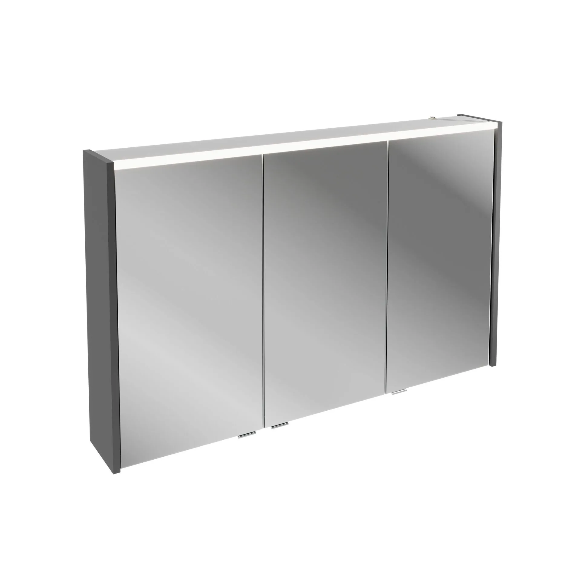 FACKELMANN B.ROUND LED Spiegelschrank 110 cm breit, Anthrazit