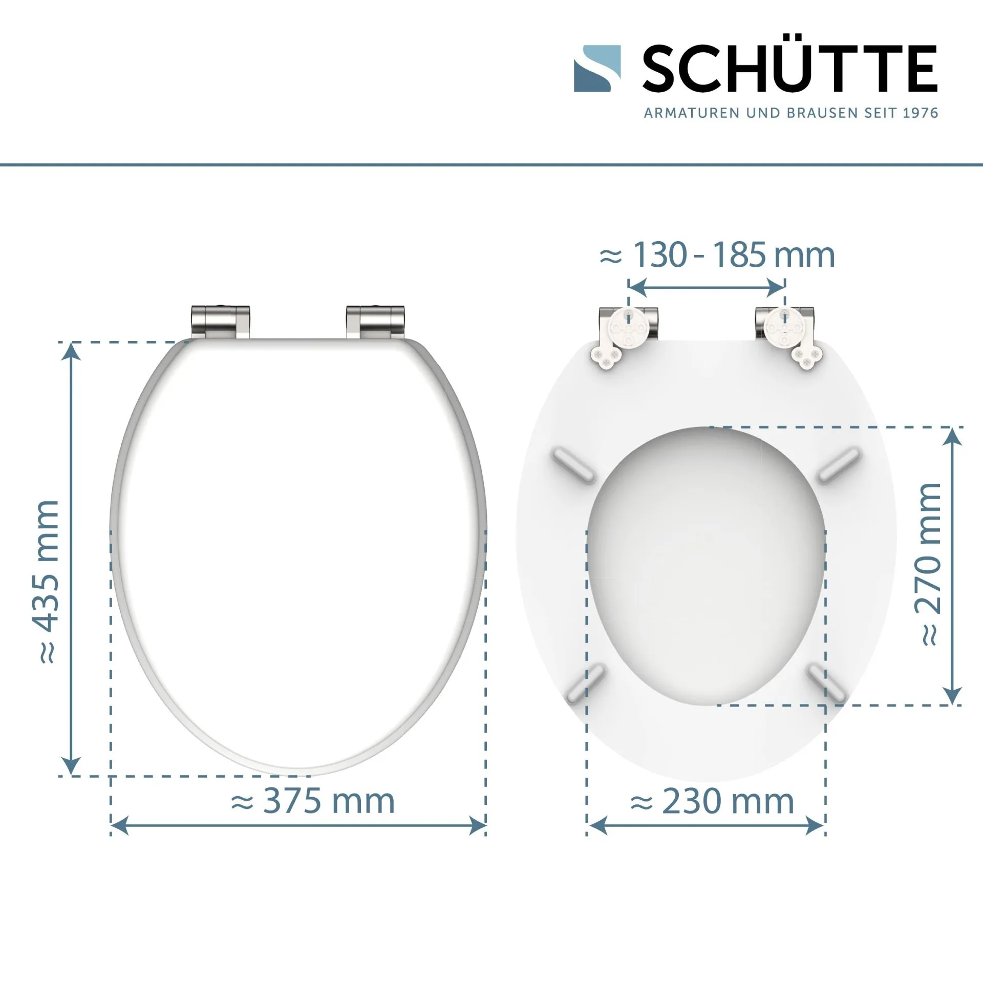 SCHÜTTE SPIRIT WHITE WC-Sitz, mit Absenkautomatik