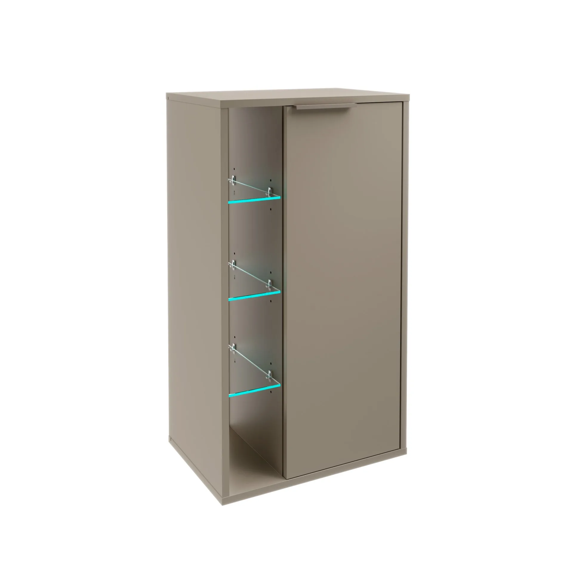 FACKELMANN B.PARIS Midischrank 47 cm breit, Grau, Türanschlag rechts