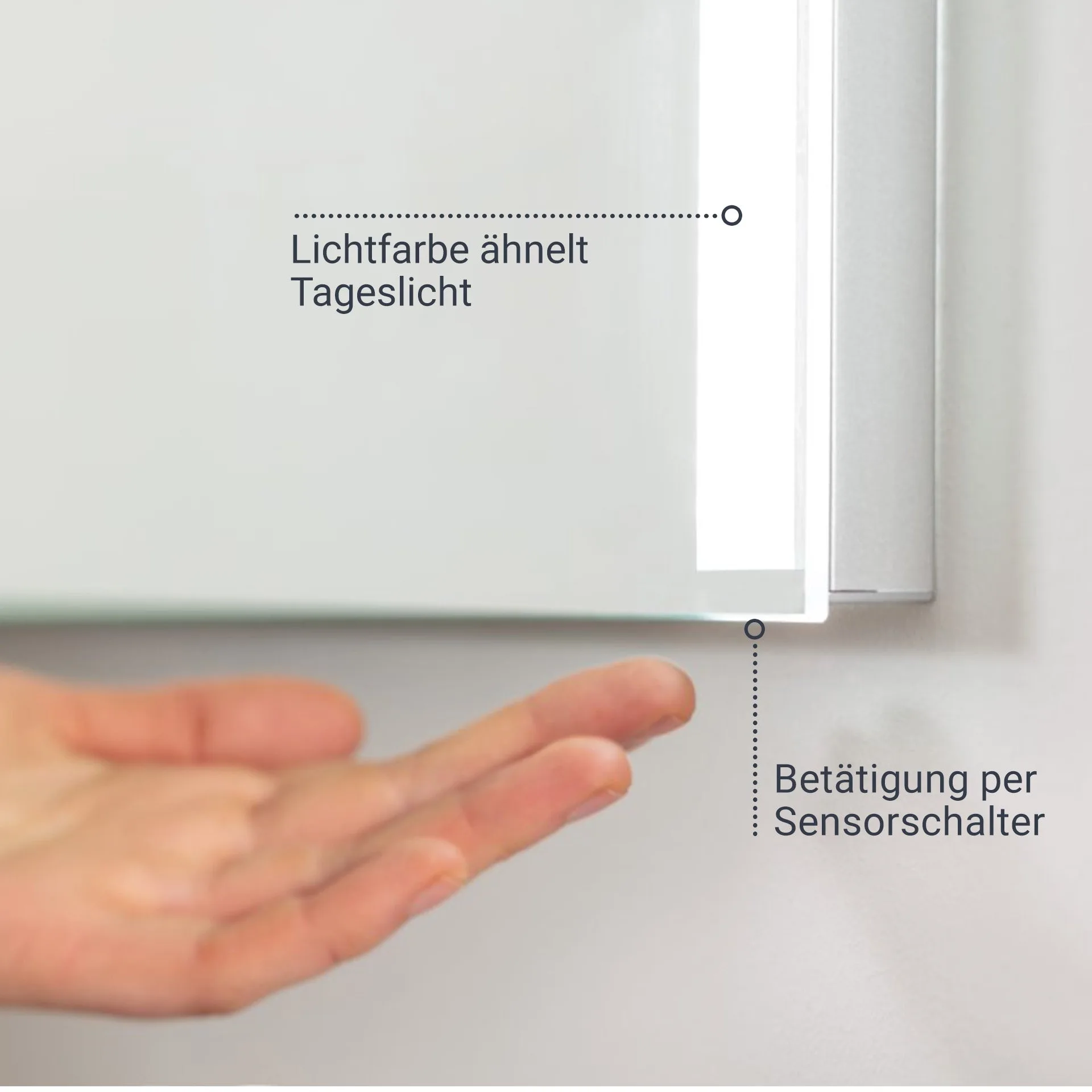 FACKELMANN B.BRILLANT LED Spiegel 60 cm breit