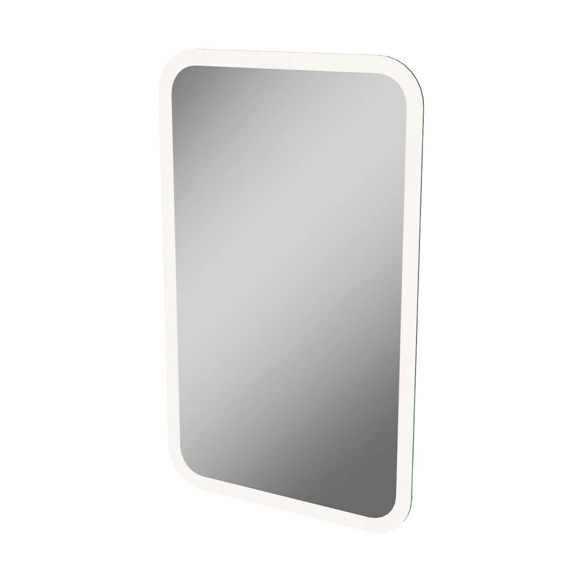 FACKELMANN SBC SCENO Gäste WC Waschtisch Set mit Spiegel 45 cm breit, Weiß, Waschbecken Keramik Weiß, Türanschlag rechts + Armatur