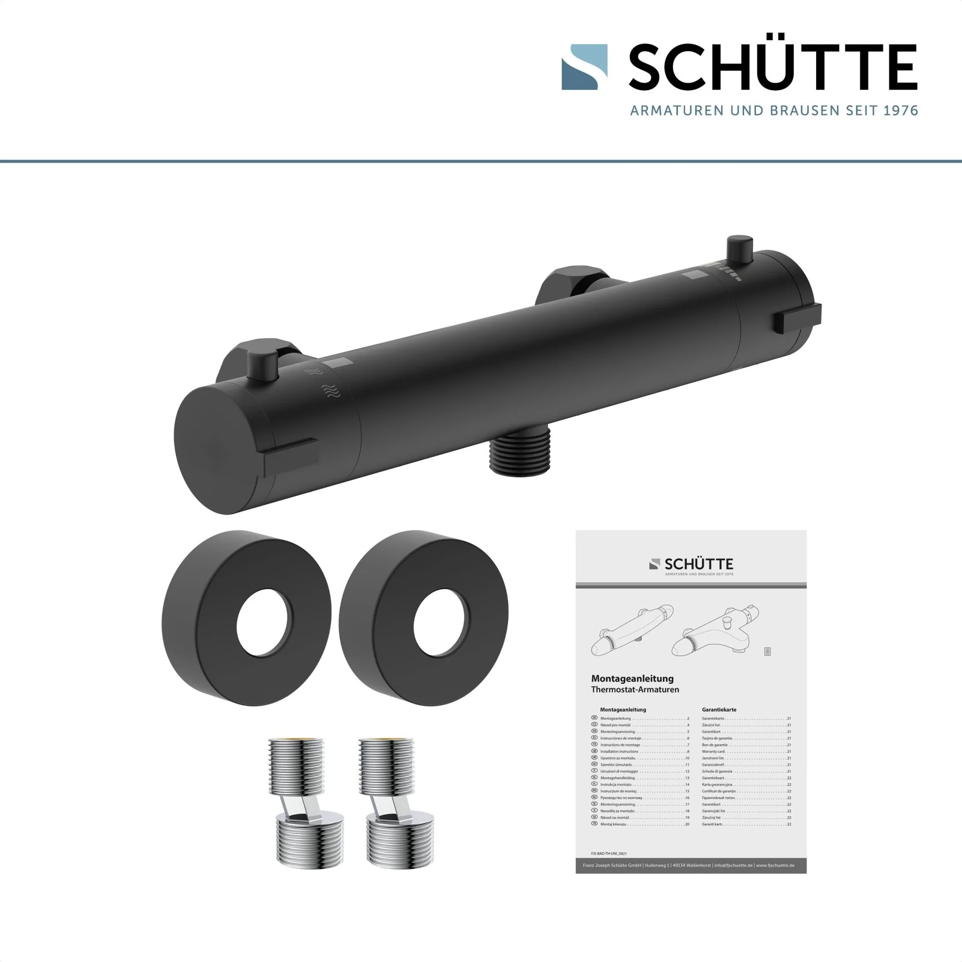 SCHÜTTE LONDON Duschthermostat, Schwarz matt