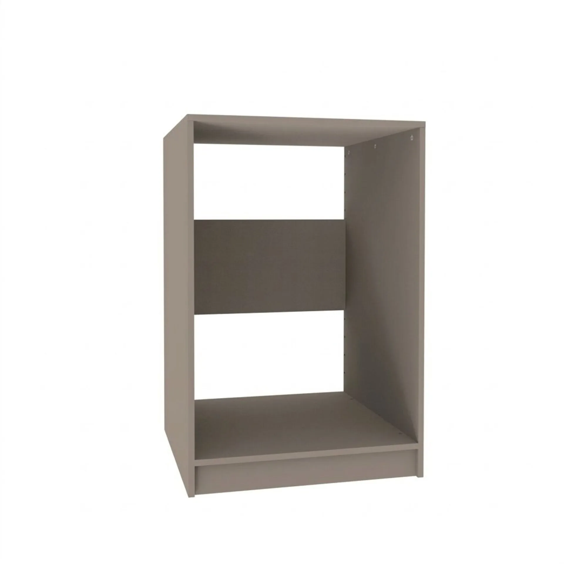 FACKELMANN Waschturm Set 2-teilig 65 cm breit, Grau, Trockner-/Waschmaschinenschrank, mit verstellbaren Füßen + Aufsatz
