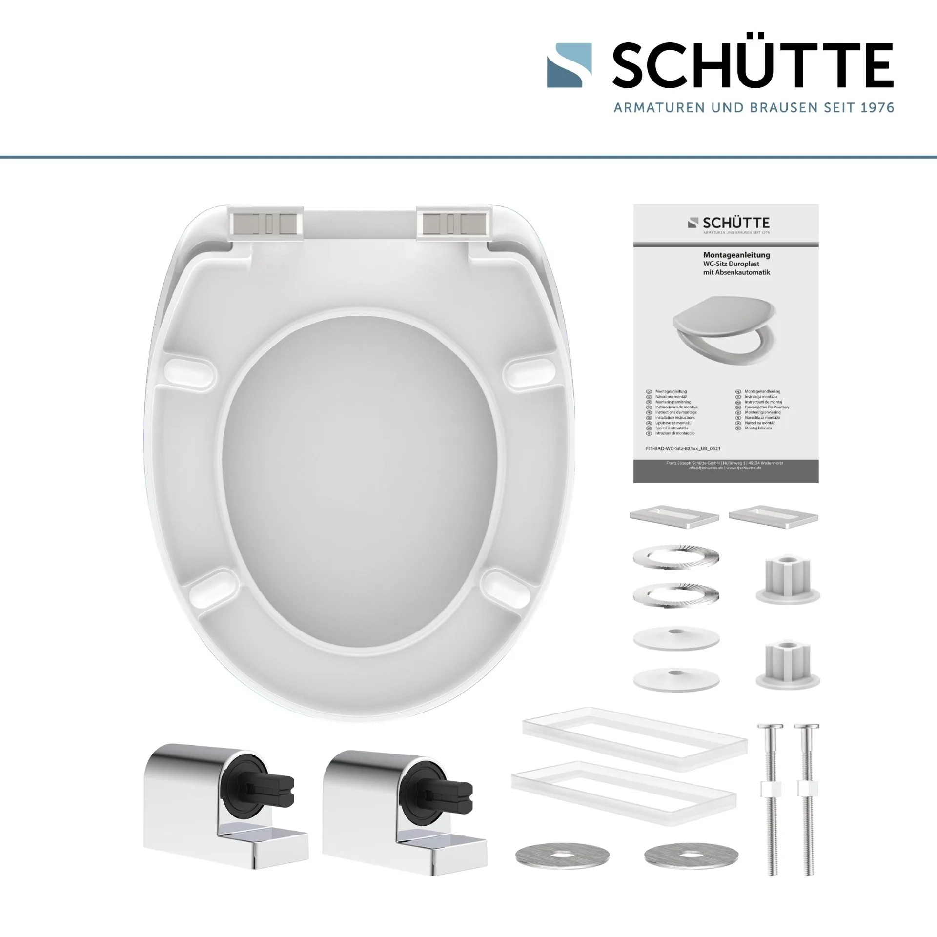 SCHÜTTE NEON PAINT WC-Sitz, Kunststoff, mit Absenkautomatik